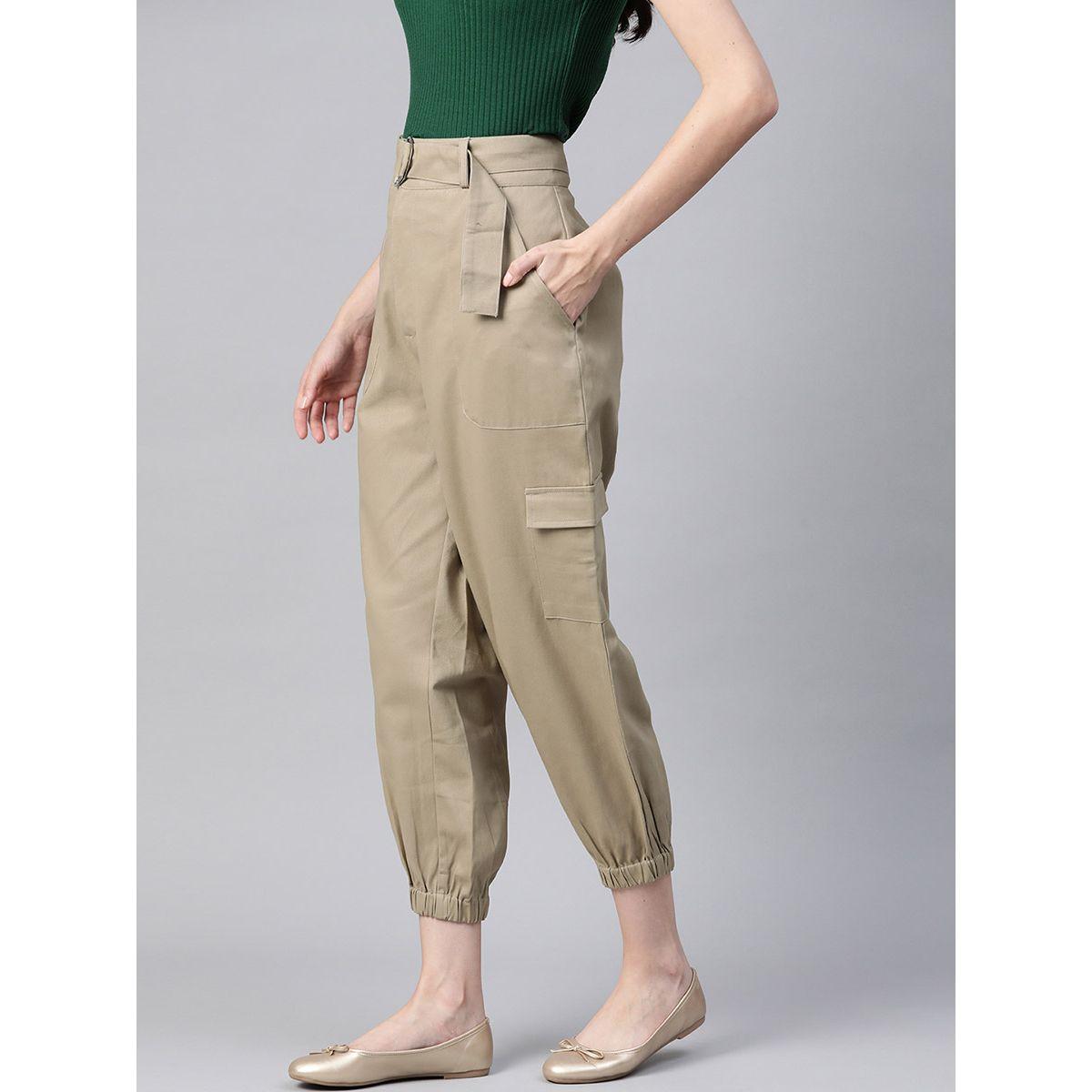 Styli Ring Detail Belt Cuffed Trouser-women-clothing-bottoms-trousers-image-2
