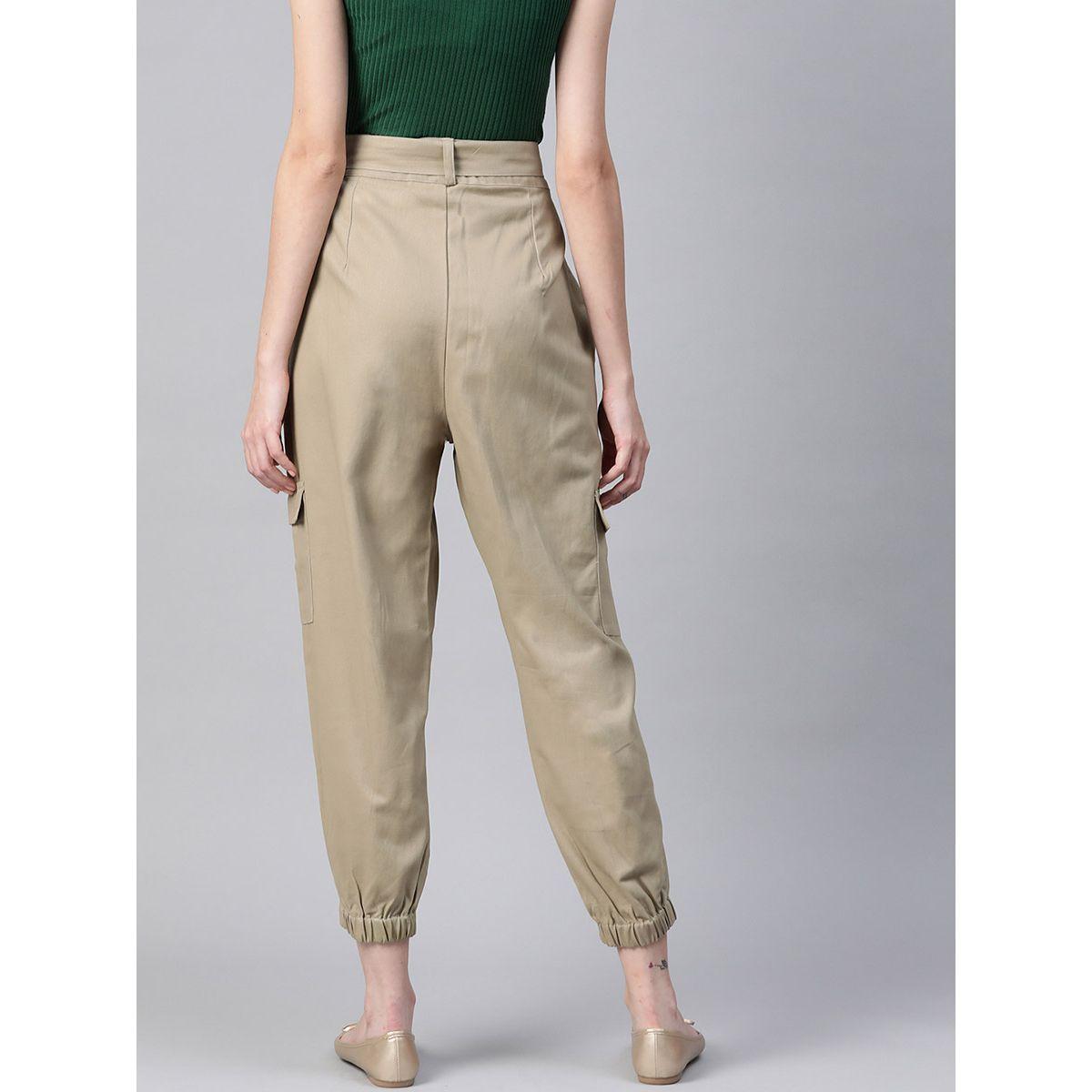 Styli Ring Detail Belt Cuffed Trouser-women-clothing-bottoms-trousers-image-3