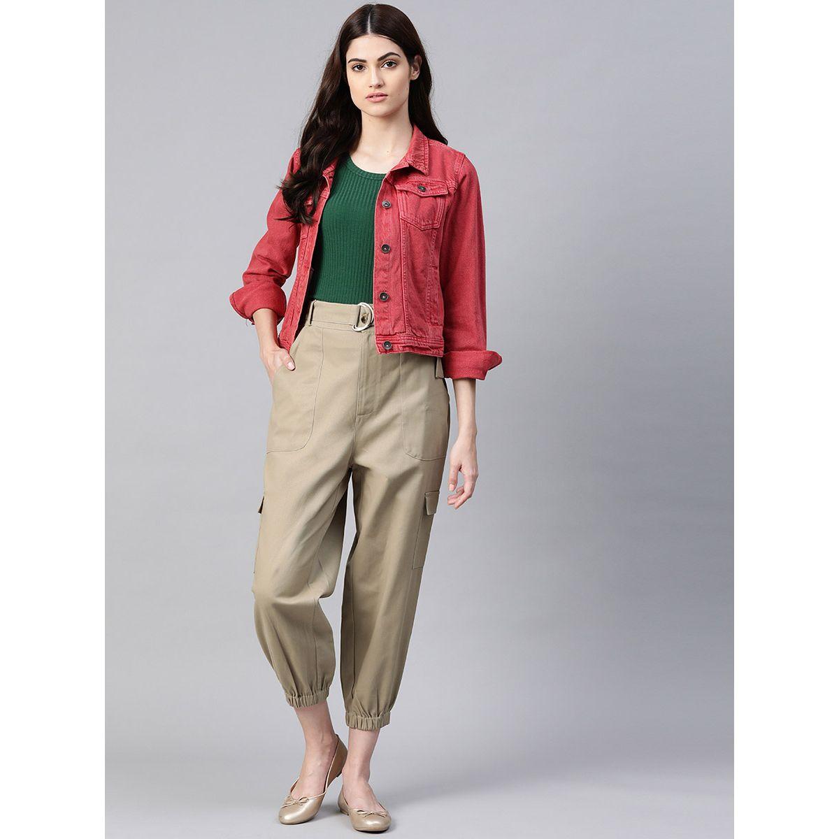Styli Ring Detail Belt Cuffed Trouser-women-clothing-bottoms-trousers-image-4