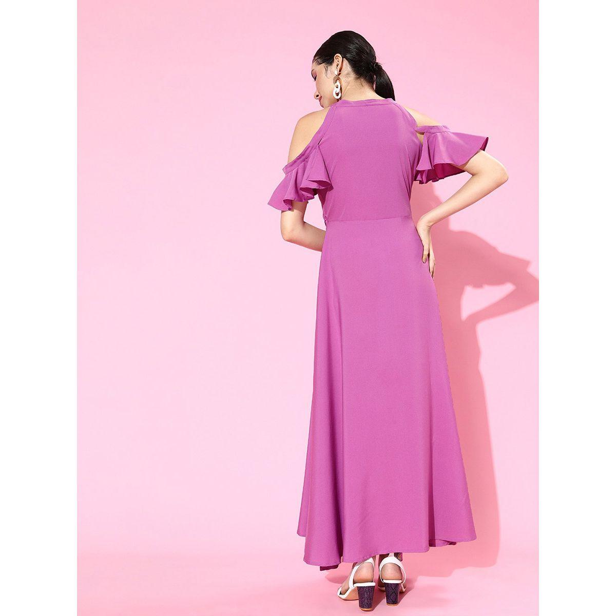 Styli Frilled Sleeves A-line Wrap Maxi Dress-women-clothing-dresses-image-3