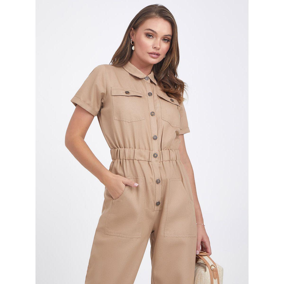 Styli Slim Fit Boiler Jumpsuit with Button Detail-women-clothing-jumpsuits-image-2