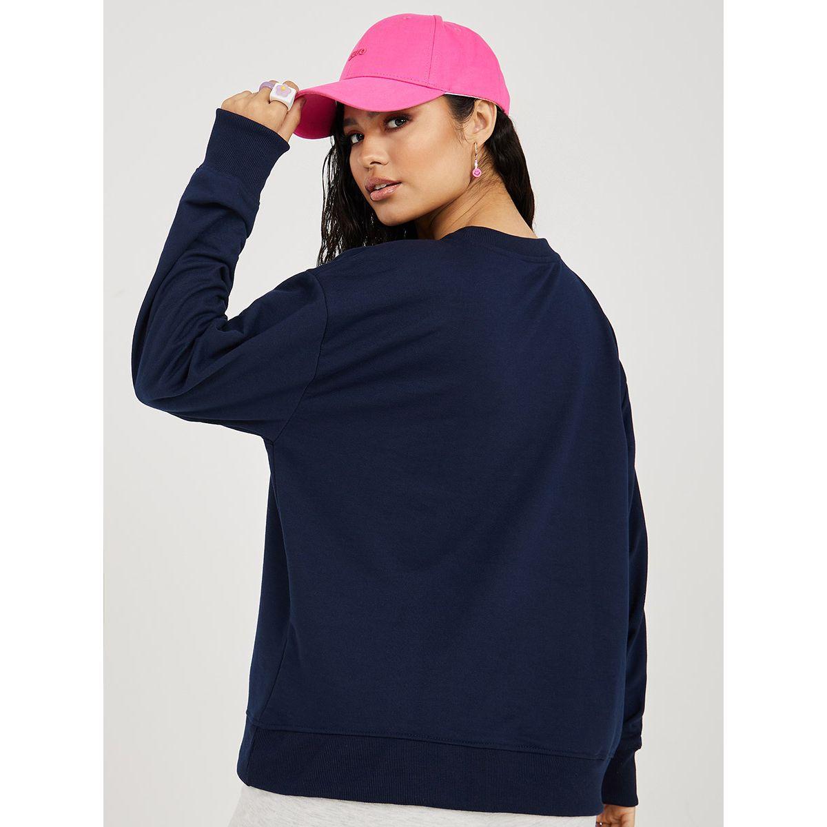 سويت شيرت سادة بقصة عادية-women-winterwear-hoodiesandsweatshirts-sweatshirts-image-5