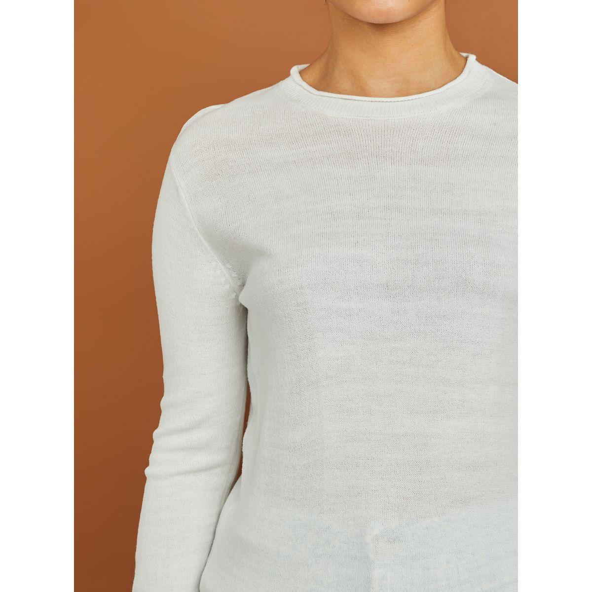 سويتر سادة محبوك بياقة دائرية-women-winterwear-cardigansandjumpers-jumpers-image-4