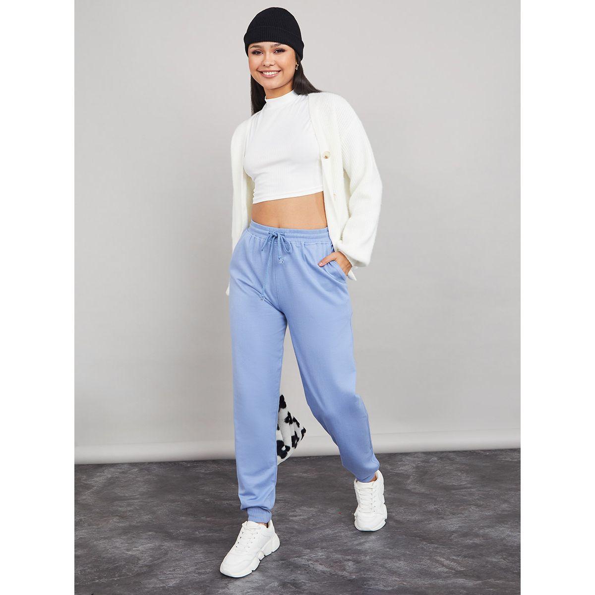 Styli Solid Drawstring Waistband Detail Relaxed Fit Jogger-women-clothing-bottoms-joggers-image-1