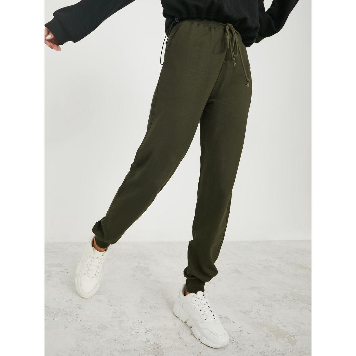 Styli Solid Drawstring Detail Relaxed Fit Jogger-women-clothing-bottoms-joggers-image-1