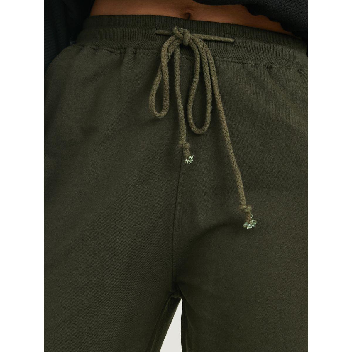 Styli Solid Drawstring Detail Relaxed Fit Jogger-women-clothing-bottoms-joggers-image-3