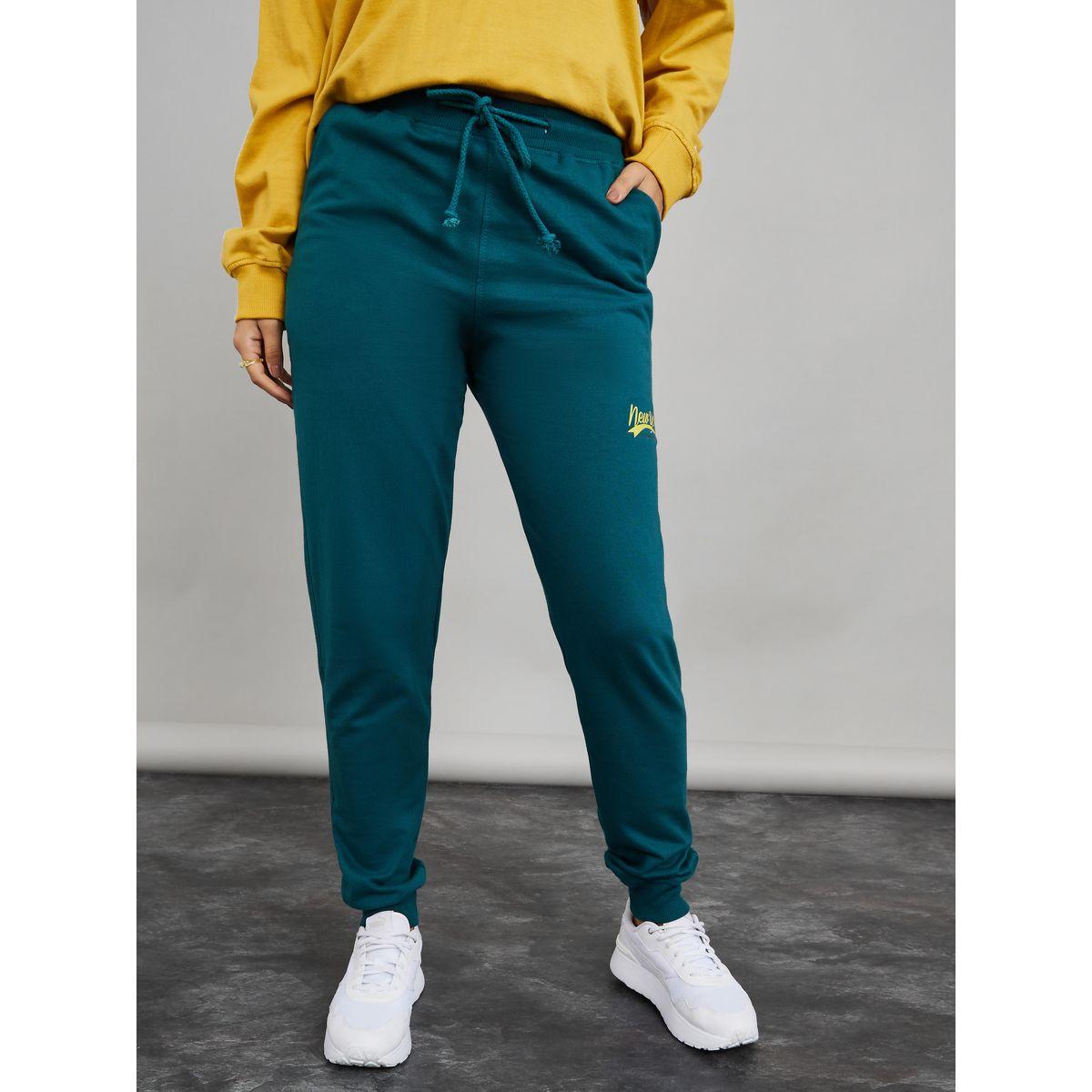 Styli Text Print Drawstring Waistband Cuffed Jogger-women-clothing-bottoms-joggers-image-1