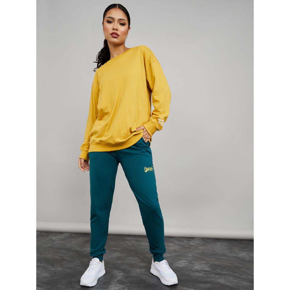 Styli Text Print Drawstring Waistband Cuffed Jogger-women-clothing-bottoms-joggers-image-2