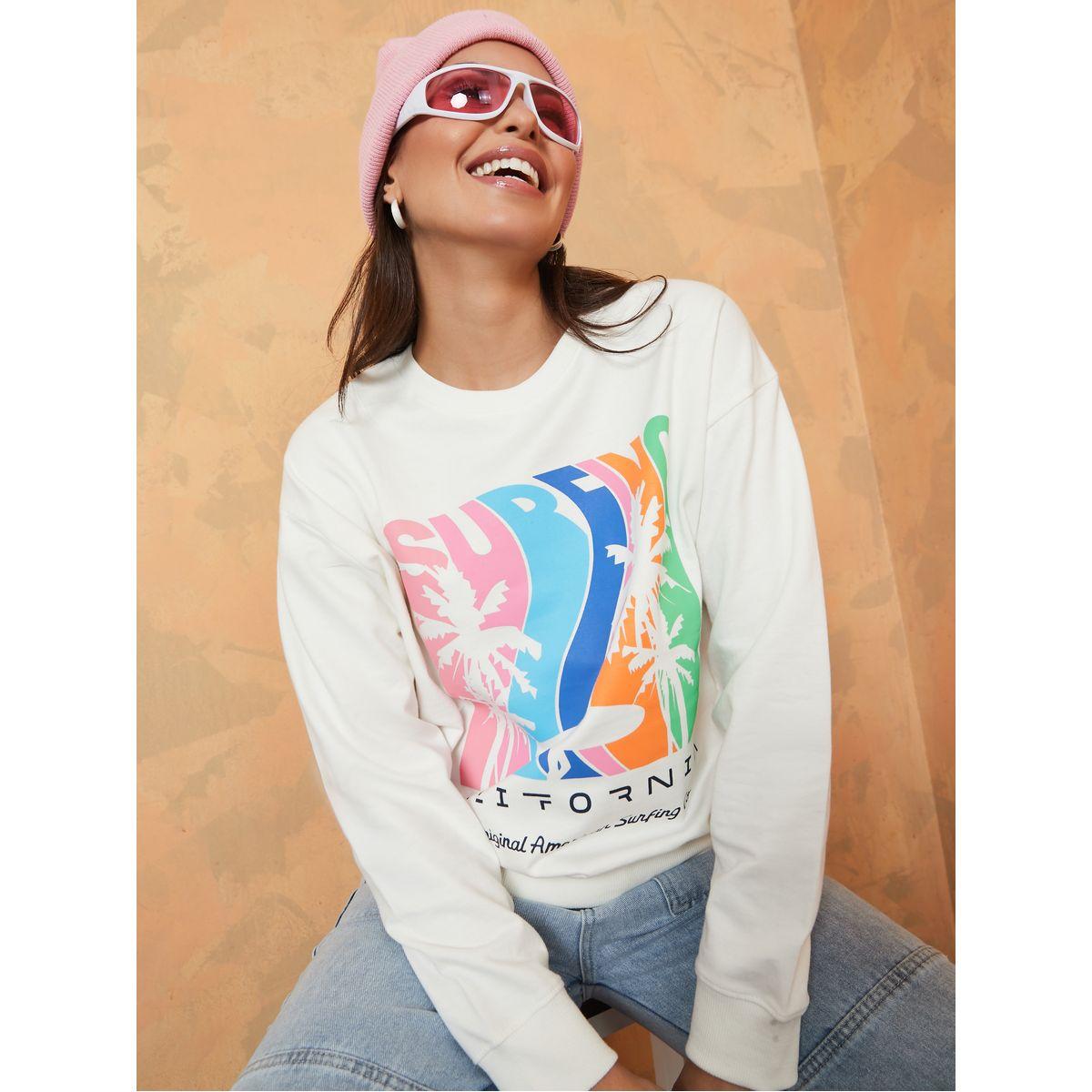 Styli Regular Length Graphic Print Regular Fit Sweatshirt-women-winterwear-hoodiesandsweatshirts-sweatshirts-image-1