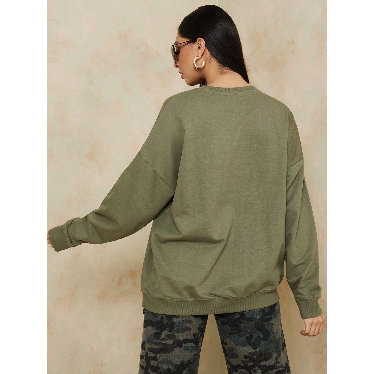 Styli Slogan Print Oversized Longline Sweatshirt-women-winterwear-hoodiesandsweatshirts-sweatshirts-image-4