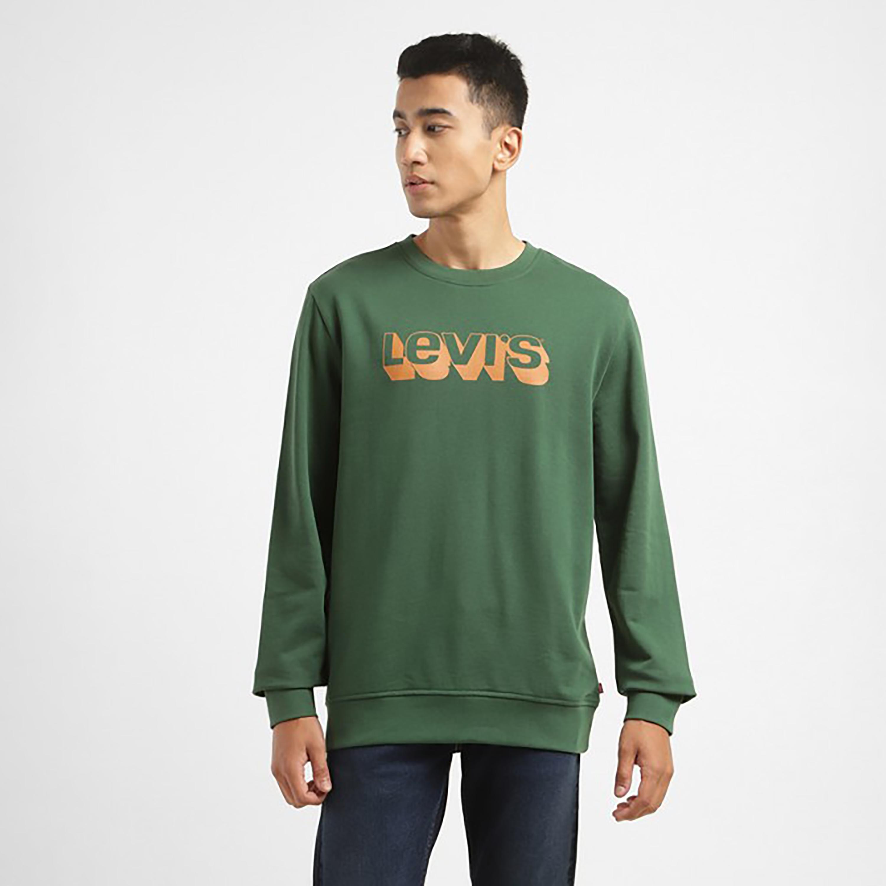 سويت شيرت من ليفايز بياقة مستديرة ذات لوجو-men-clothing-hoodiesandsweatshirts-image-1