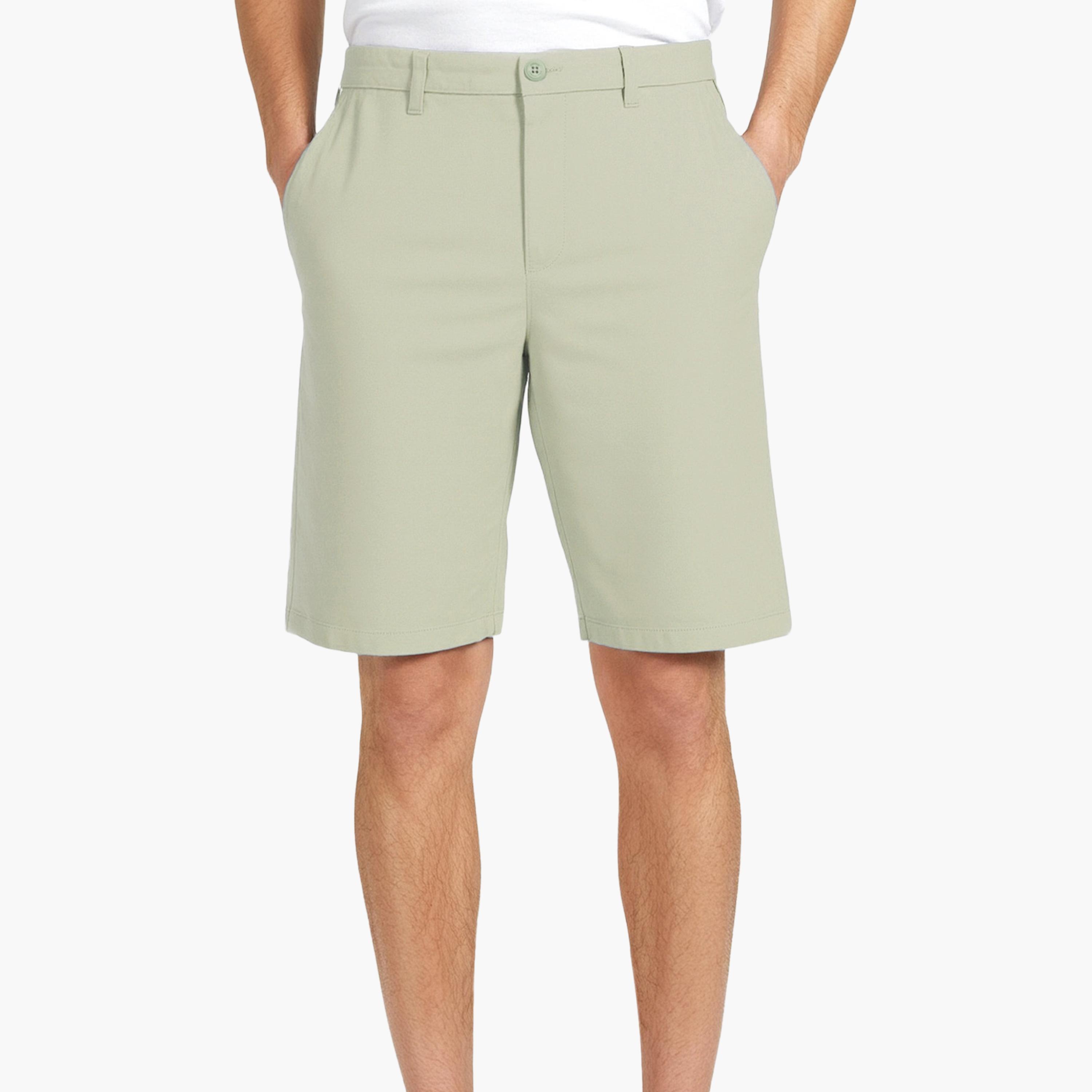 French Connection Regular Fit Mid-Rise Buttoned Men's Chino Shorts-men-clothing-shorts-image-1