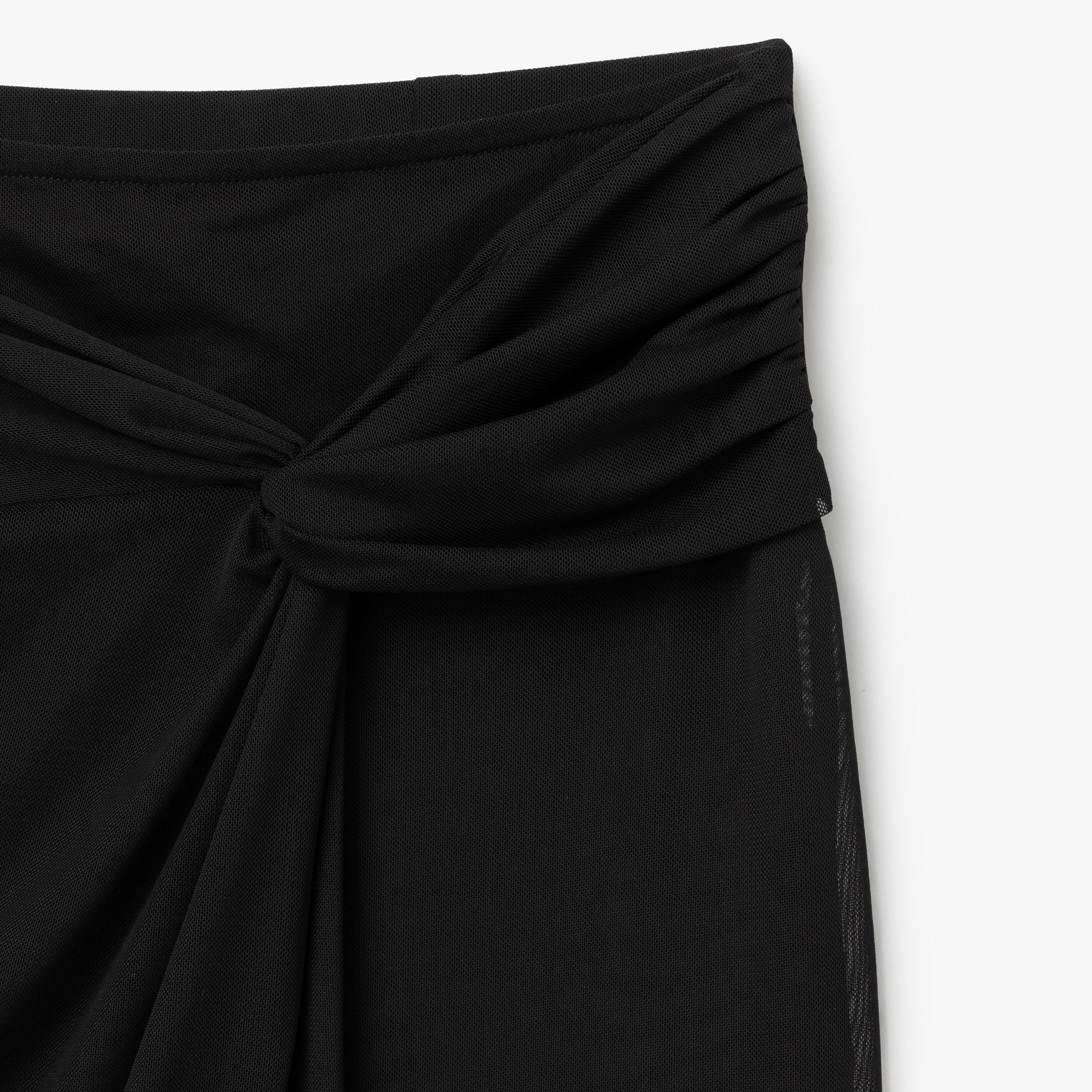 KOTON Knot Detailed Wrap Women's Midi Skirt-women-clothing-bottoms-skirts-image-5