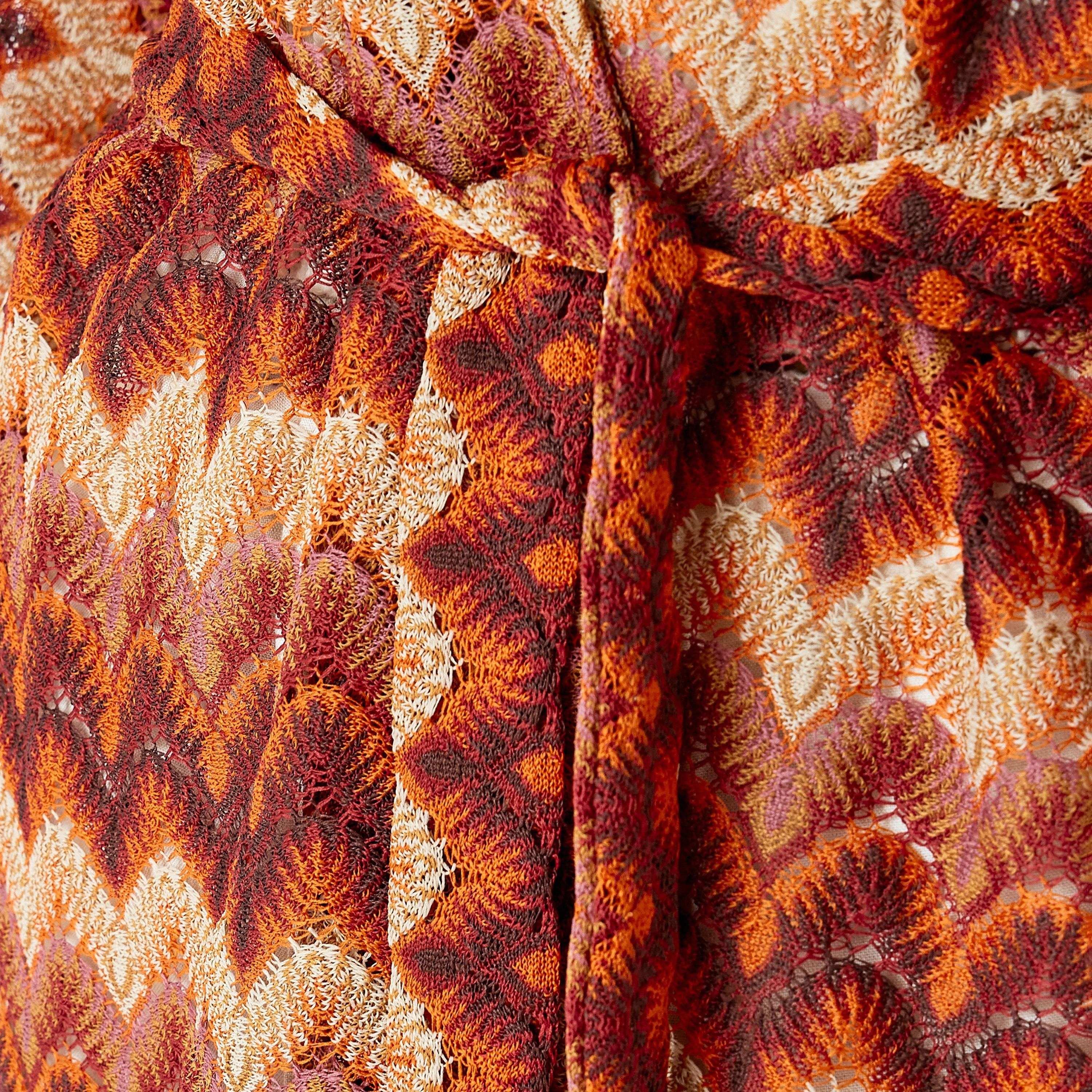 Koton Brown Patterned V-Neck Three-Quarter Sleeves Women's Kimono-women-clothing-shirtsandblouses-blouses-image-5