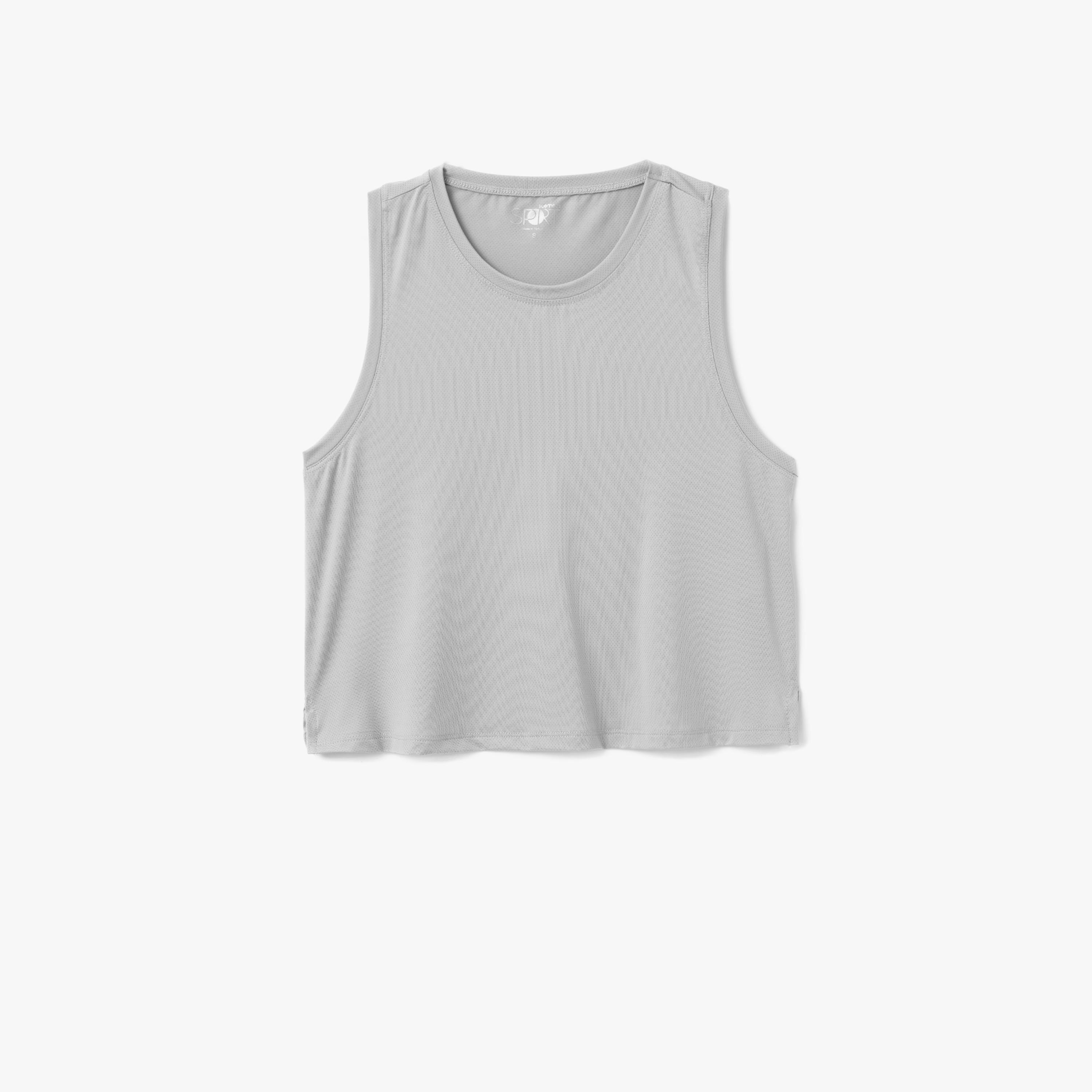 Koton Grey Textured Round Neck Sleeveless Women's Tank Top-women-clothing-shirtsandblouses-blouses-image-3