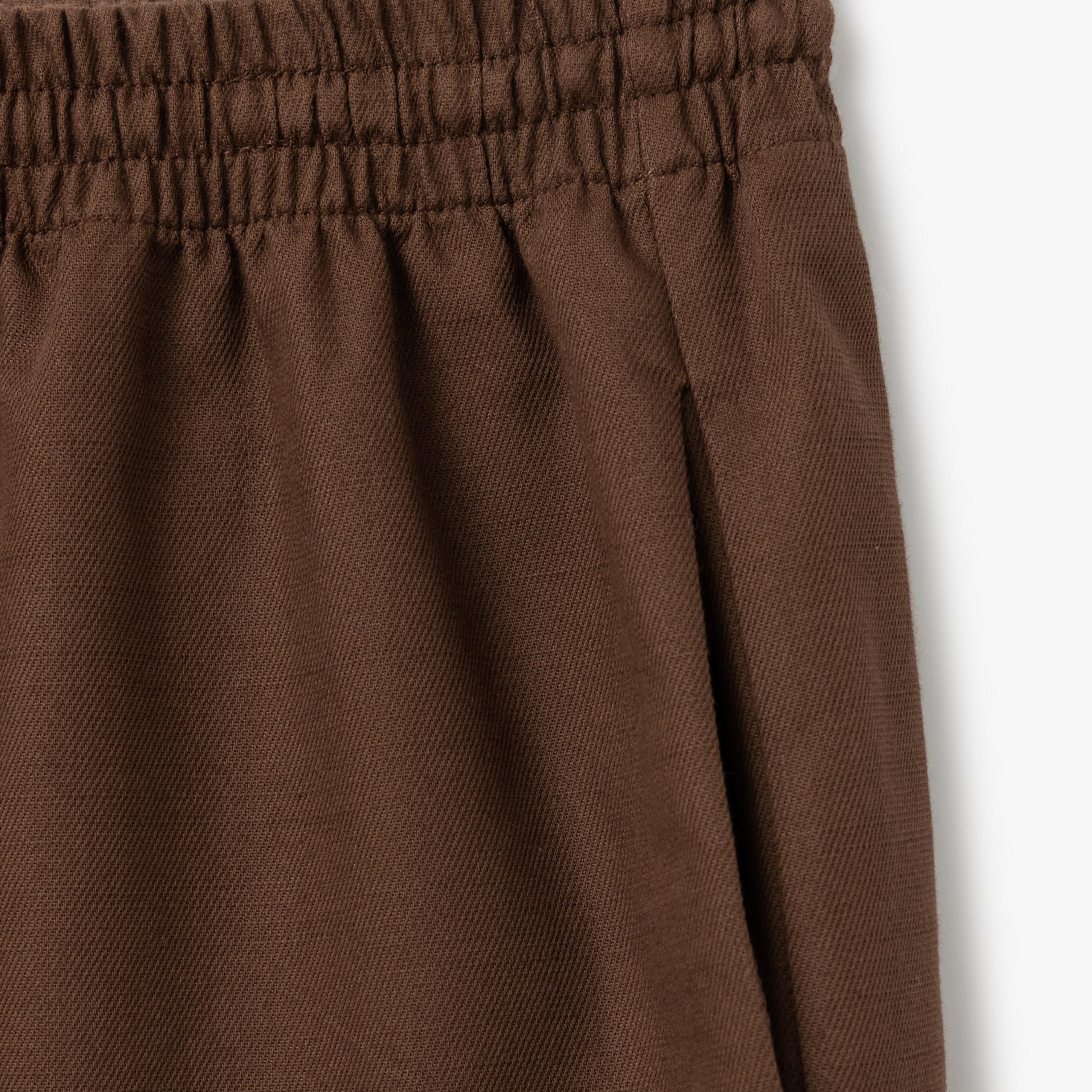 Koton Brown Plain Drawstring Women's Shorts-women-clothing-bottoms-shorts-image-4
