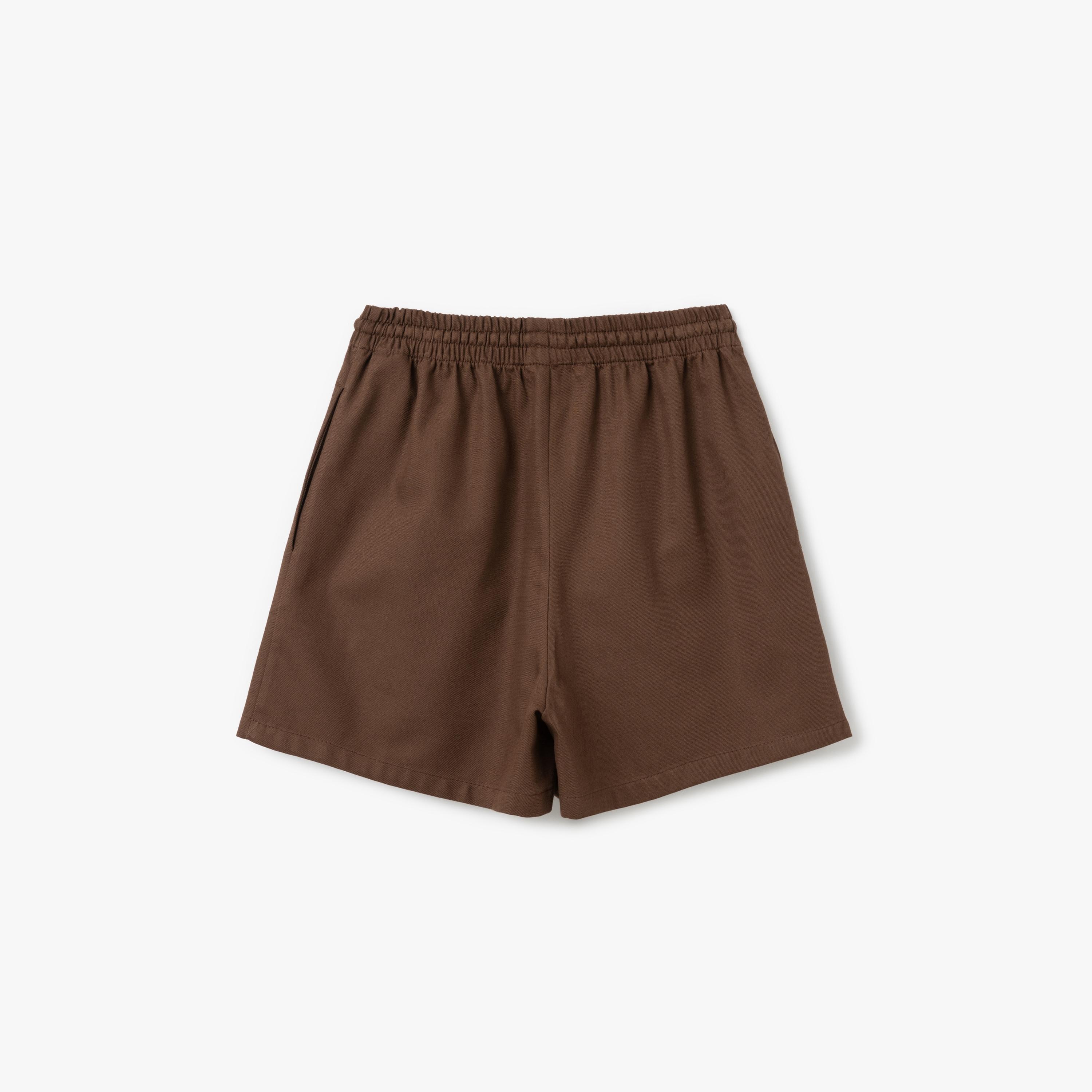 Koton Brown Plain Drawstring Women's Shorts-women-clothing-bottoms-shorts-image-5