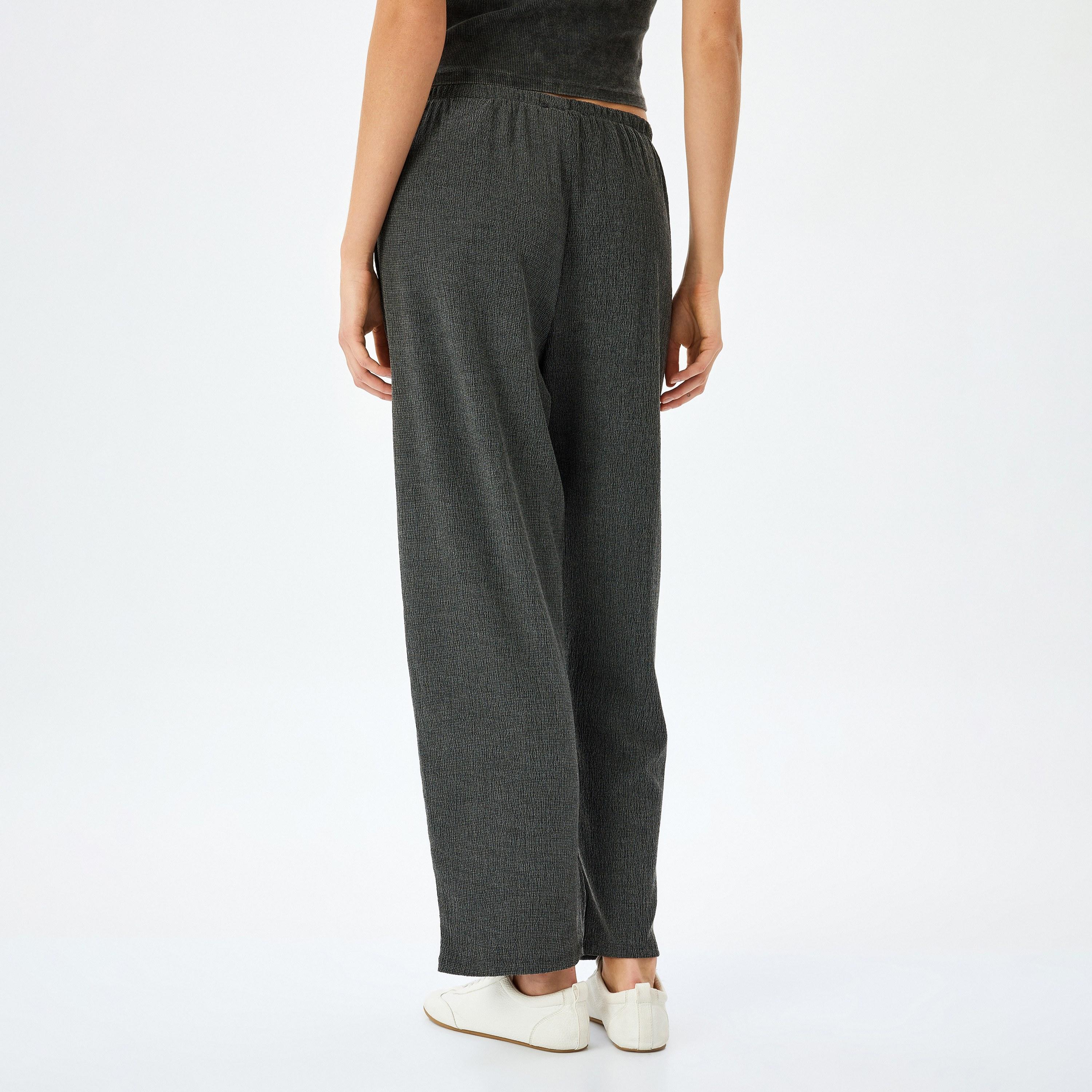 Koton Grey Plain Drawstring Women's Sweatpants-women-clothing-bottoms-joggers-image-3