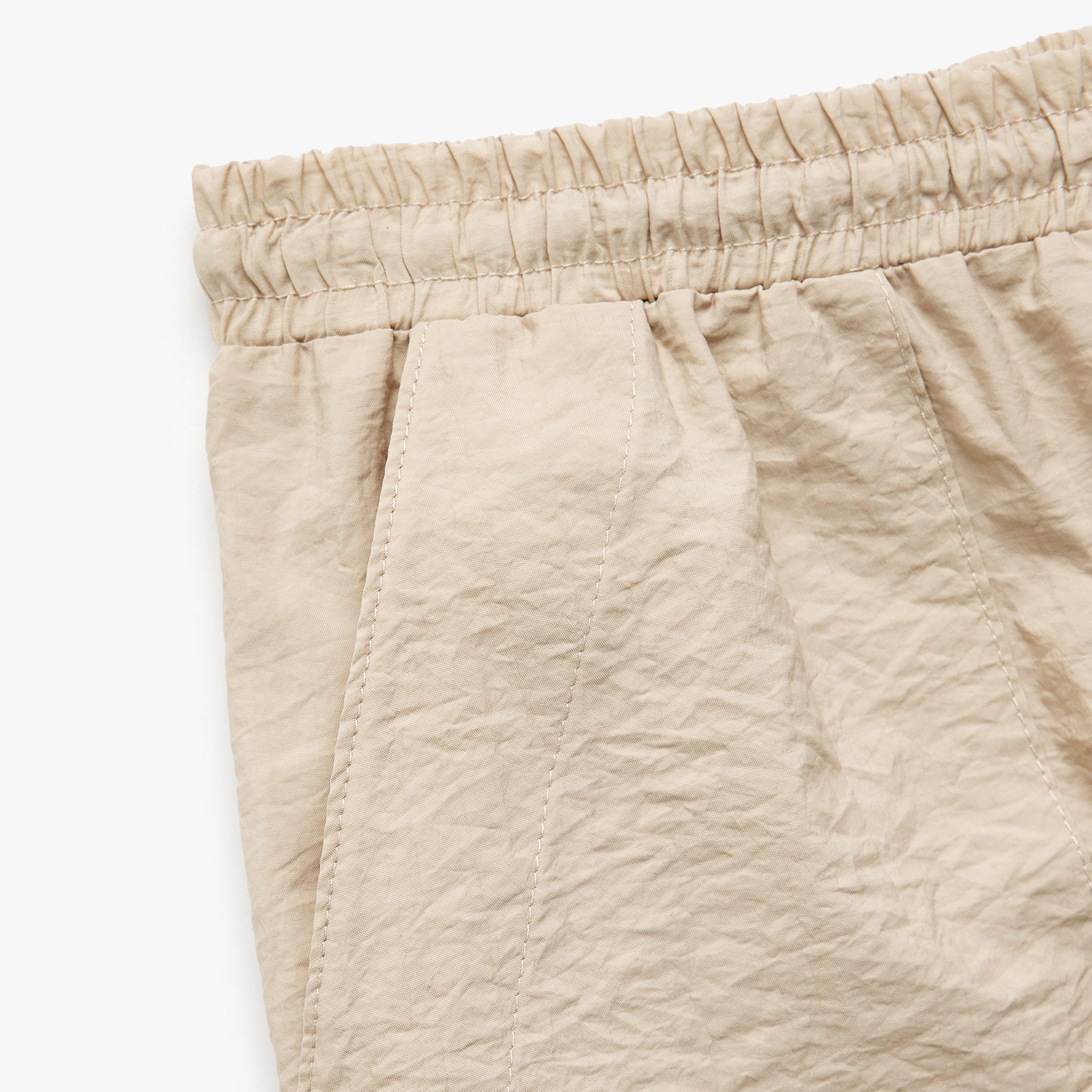 KOTON Beige Textured Polyamide Drawstring Women's Trousers-women-clothing-bottoms-trousers-image-5