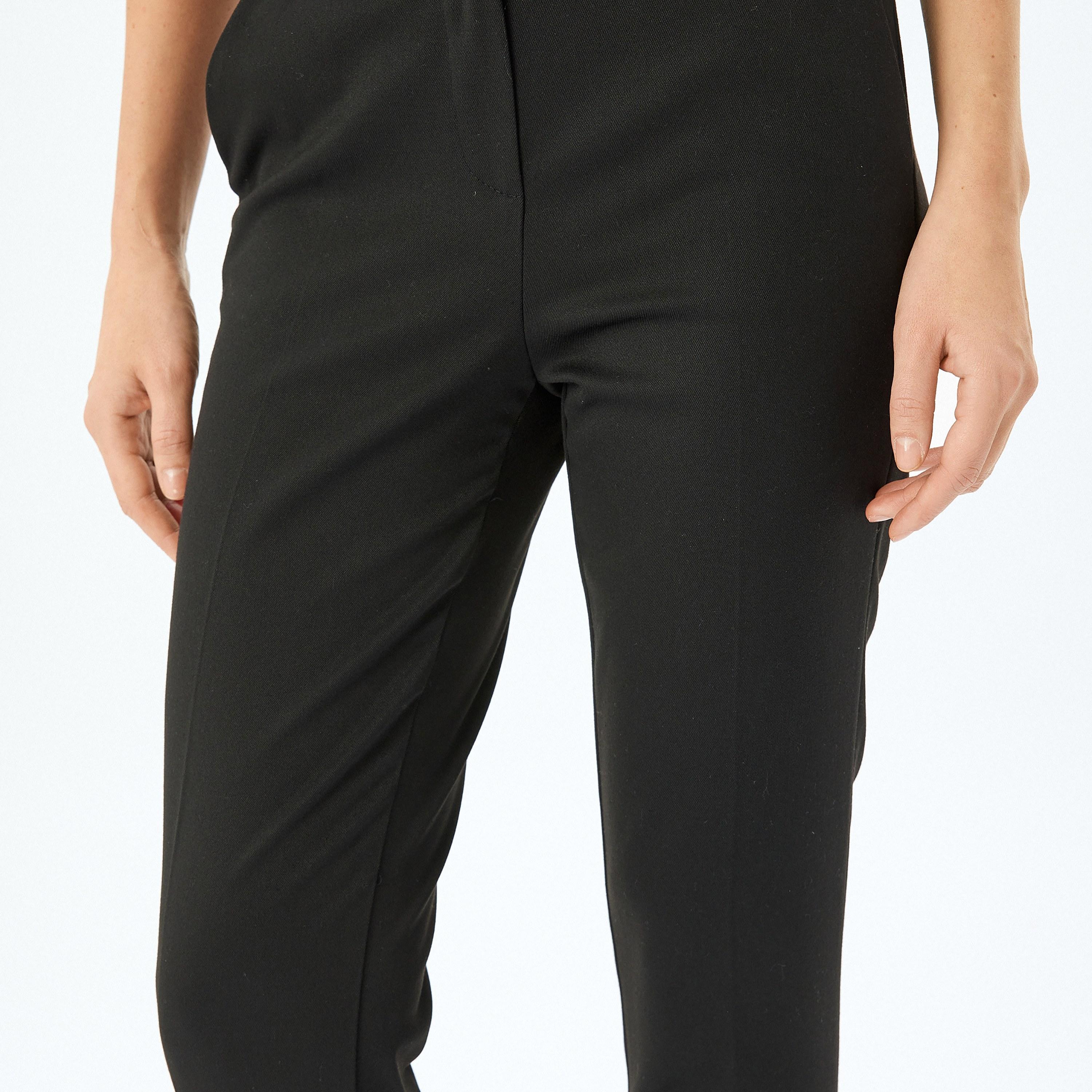 Koton Plain Hook Closure Women's Trousers-women-clothing-bottoms-trousers-image-4