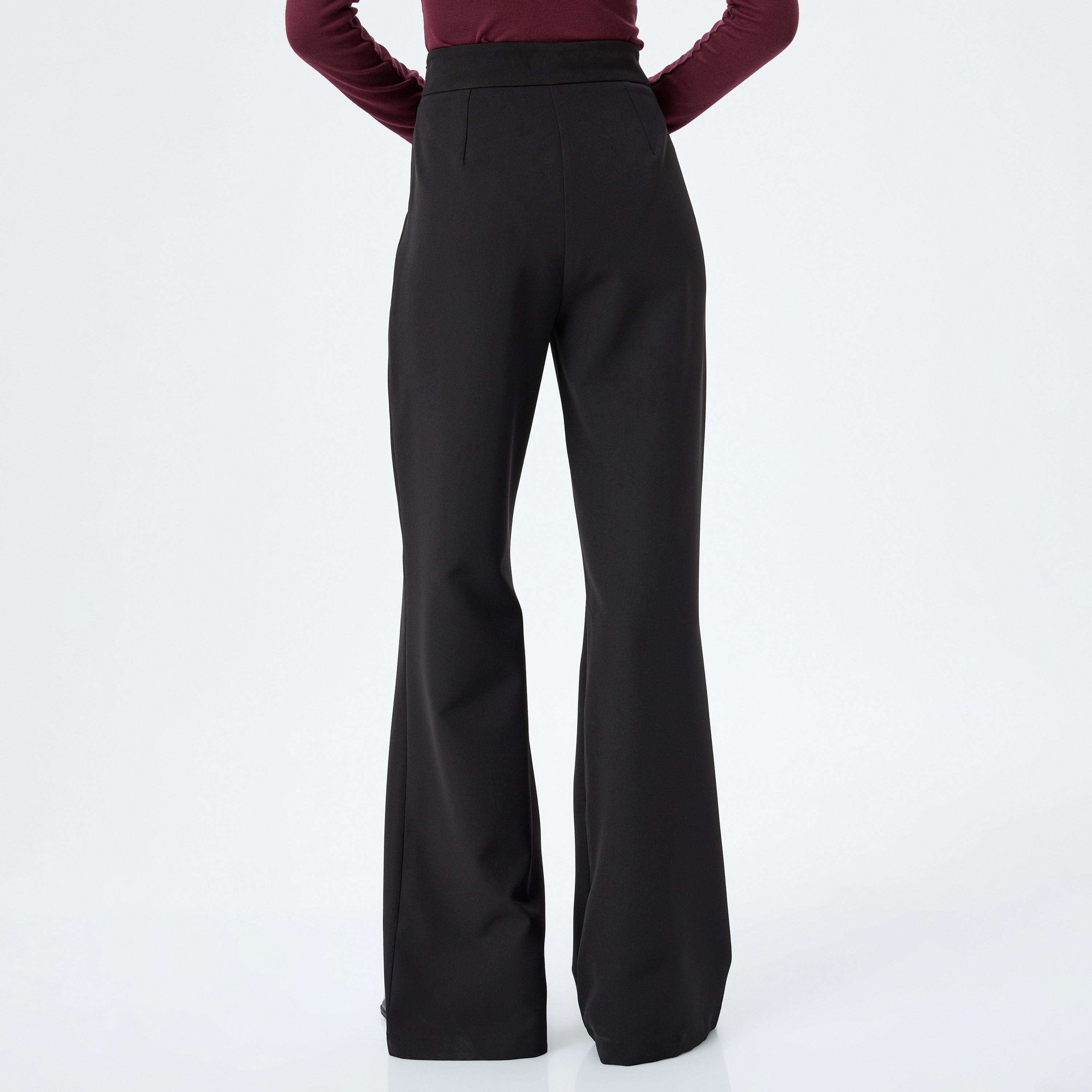 Koton Plain Wide Leg Women's Trousers-women-clothing-bottoms-trousers-image-3