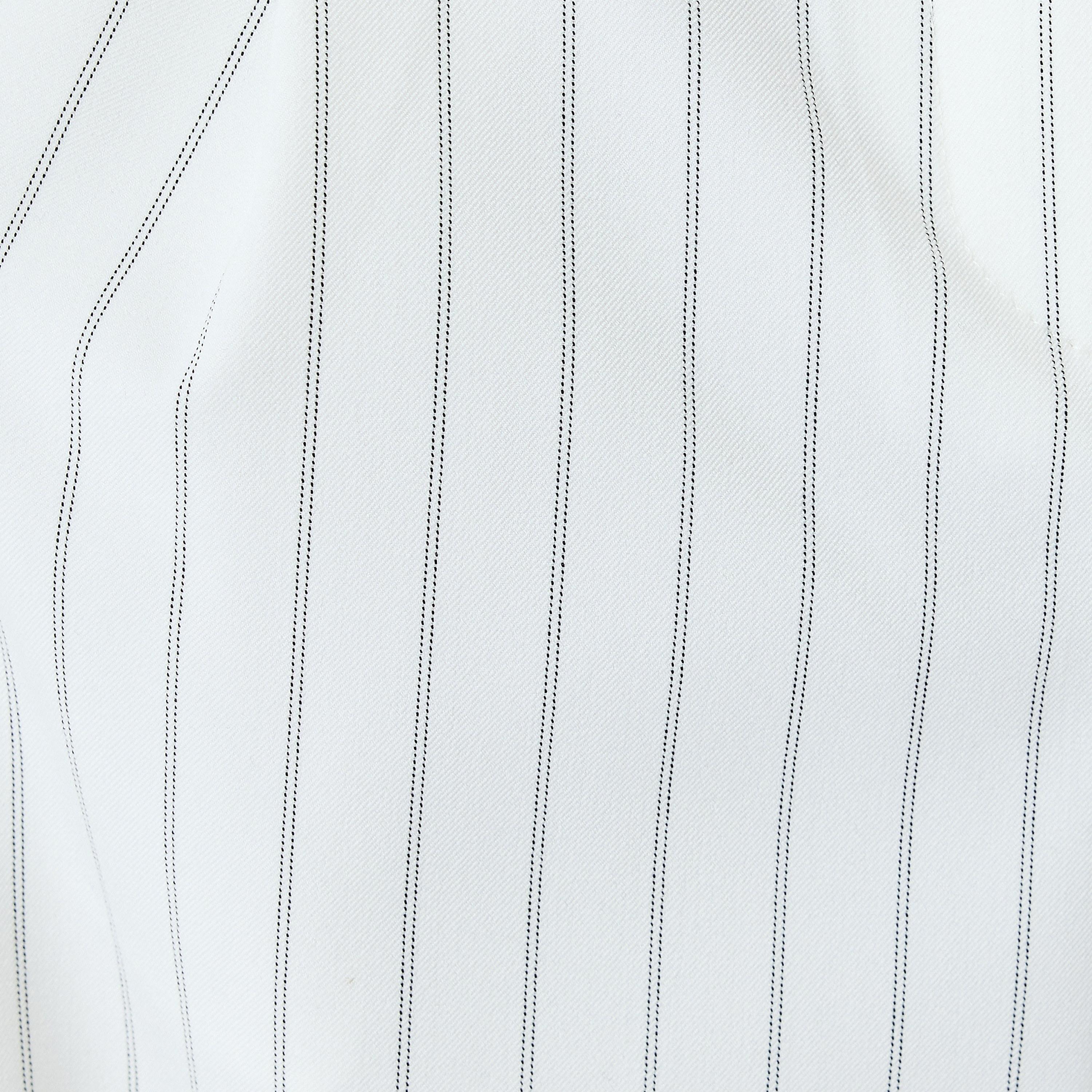 Koton Black Striped Hook Closure Women's Trousers-women-clothing-bottoms-trousers-image-5