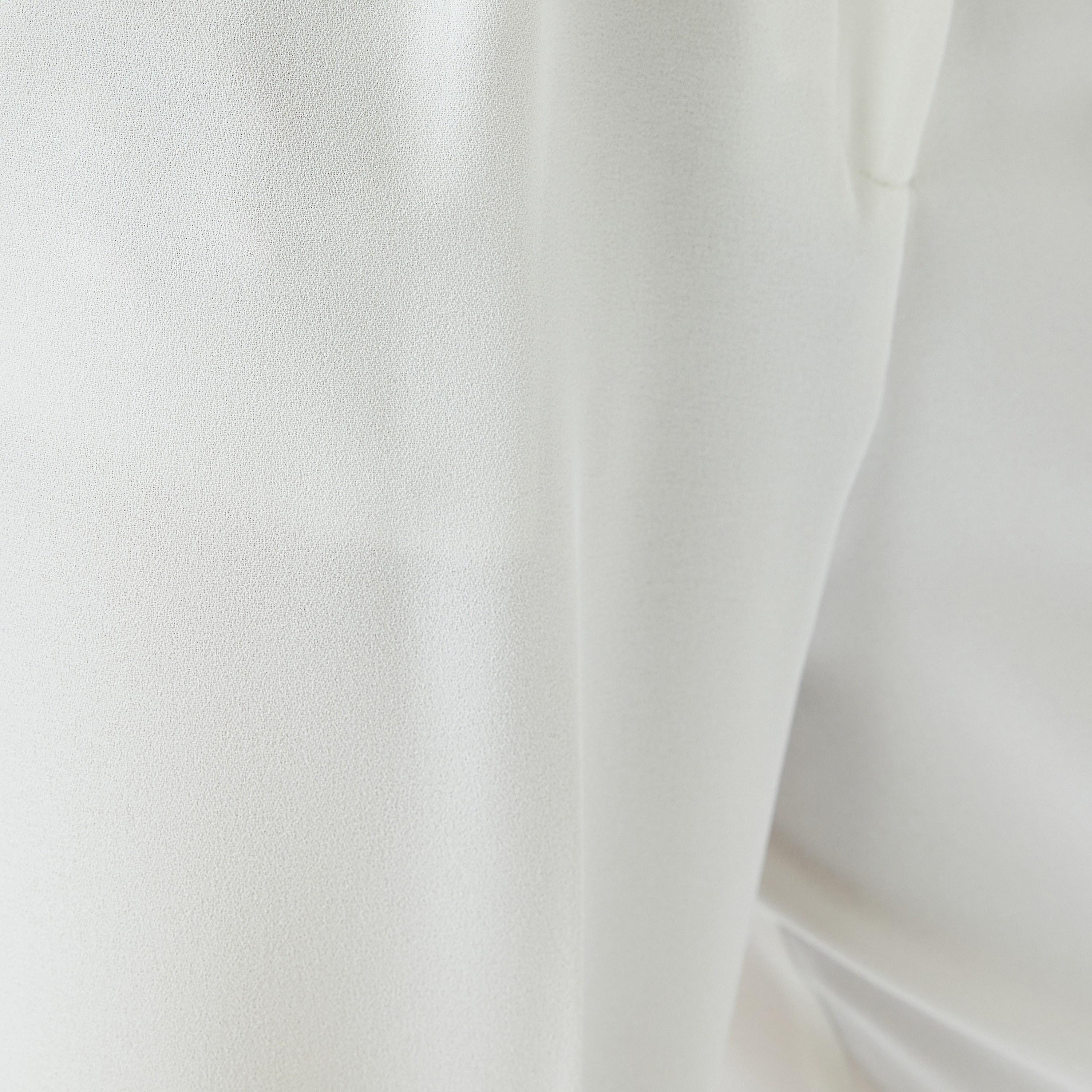 Koton White Plain Hook Closure Women's Trousers-women-clothing-bottoms-trousers-image-5
