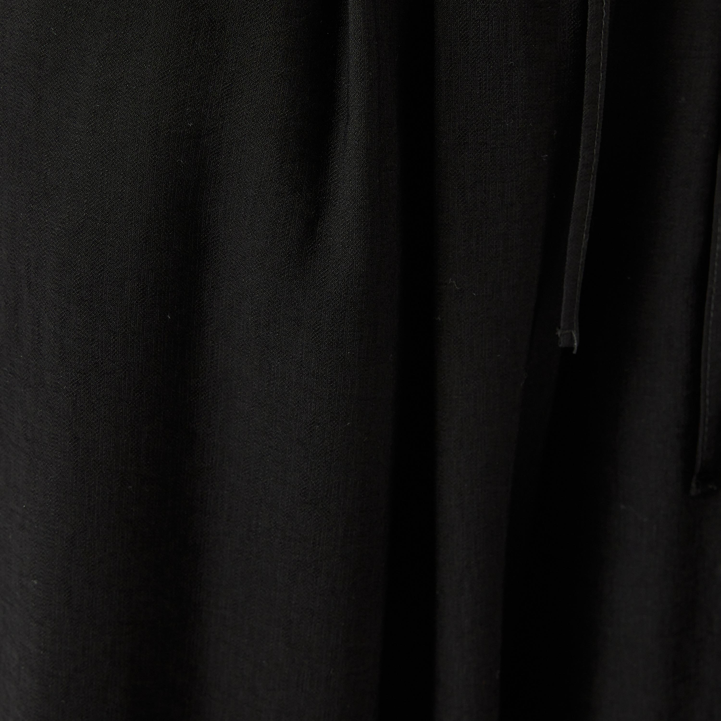Koton Black Plain Drawstring Women's Trousers-women-clothing-bottoms-trousers-image-5