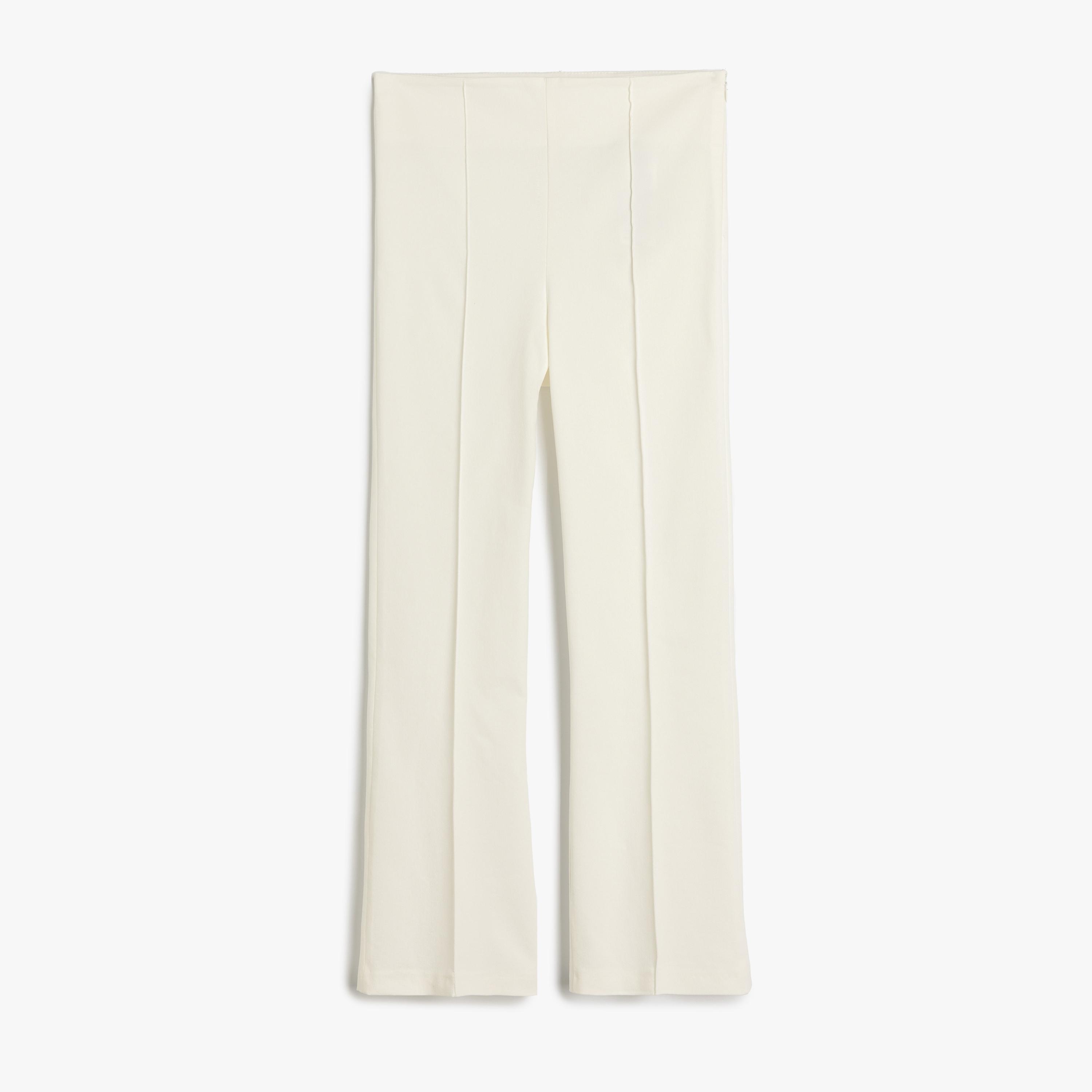 Koton White Plain Concealed Zip Women's Trousers-women-clothing-bottoms-trousers-image-3