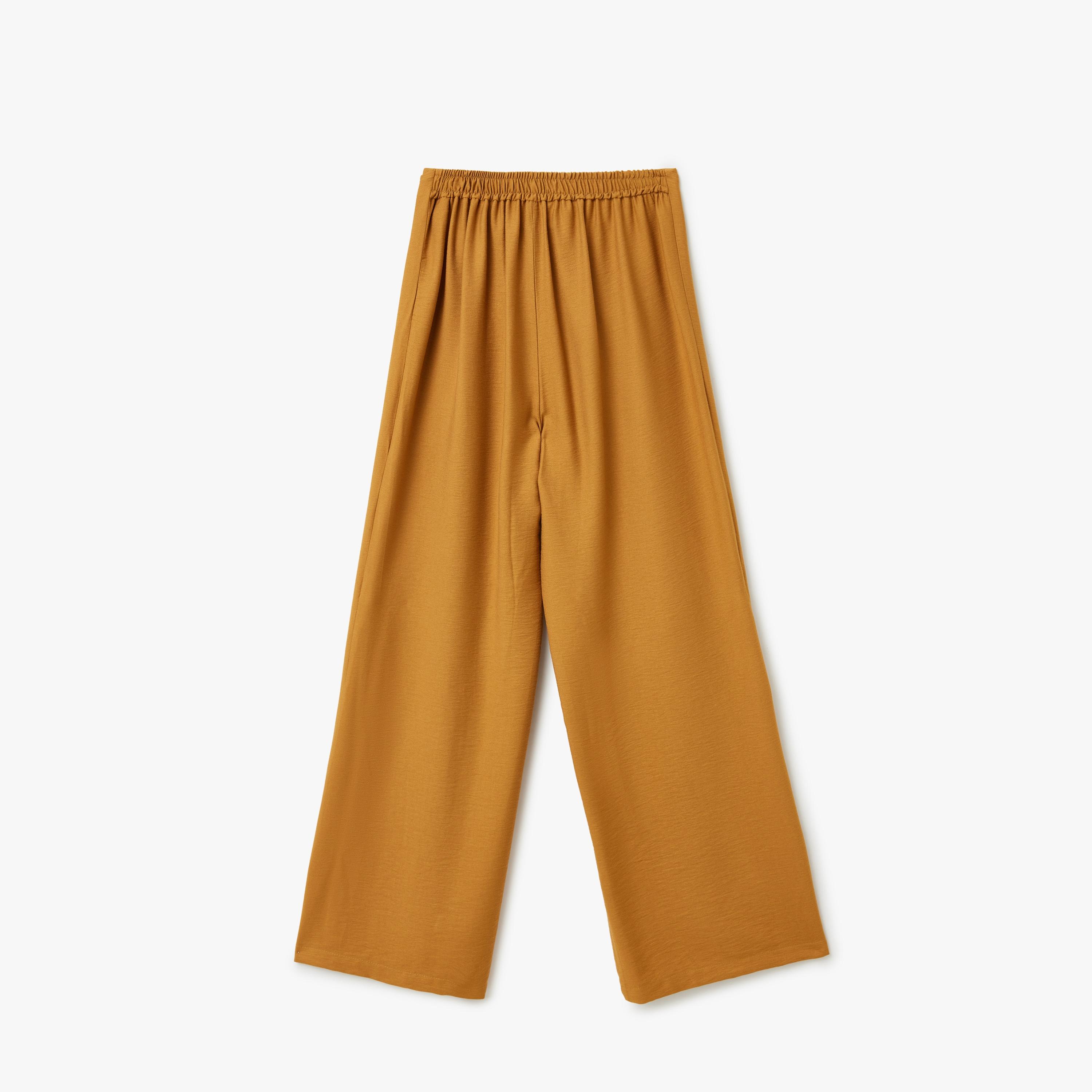 سراويل نسائية عريضة من كوتون بربطة عنق أمامية عريضة-women-clothing-bottoms-trousers-image-5