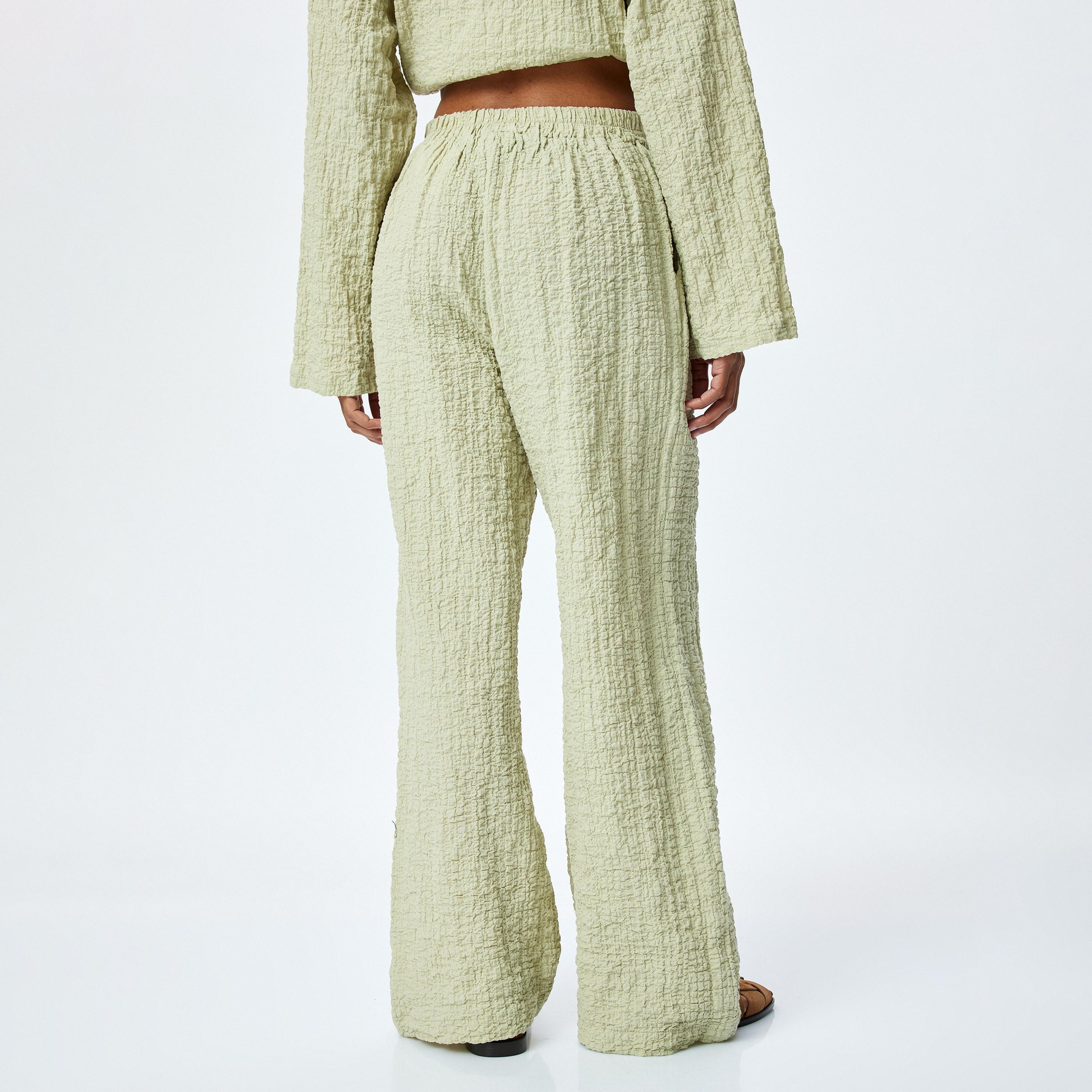 بنطلون نسائي واسع الساق المجعدة كوتون-women-clothing-bottoms-trousers-image-3