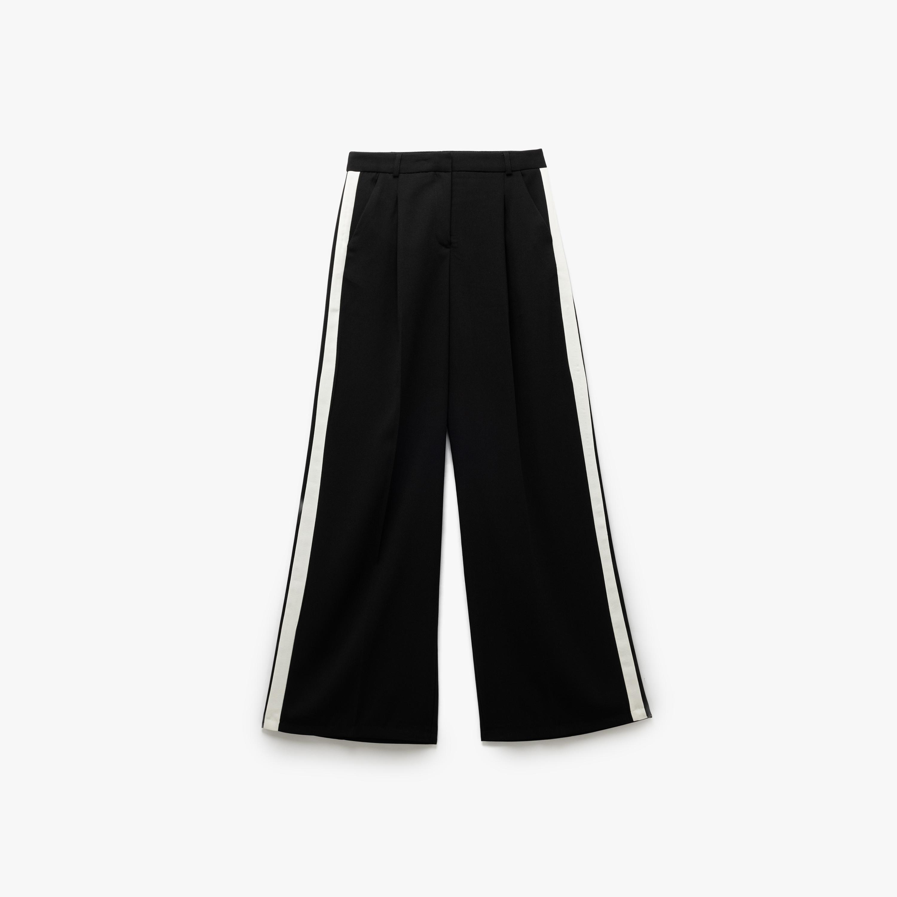 Koton Black Side Tape Hook Closure Women's Trousers-women-clothing-bottoms-trousers-image-5