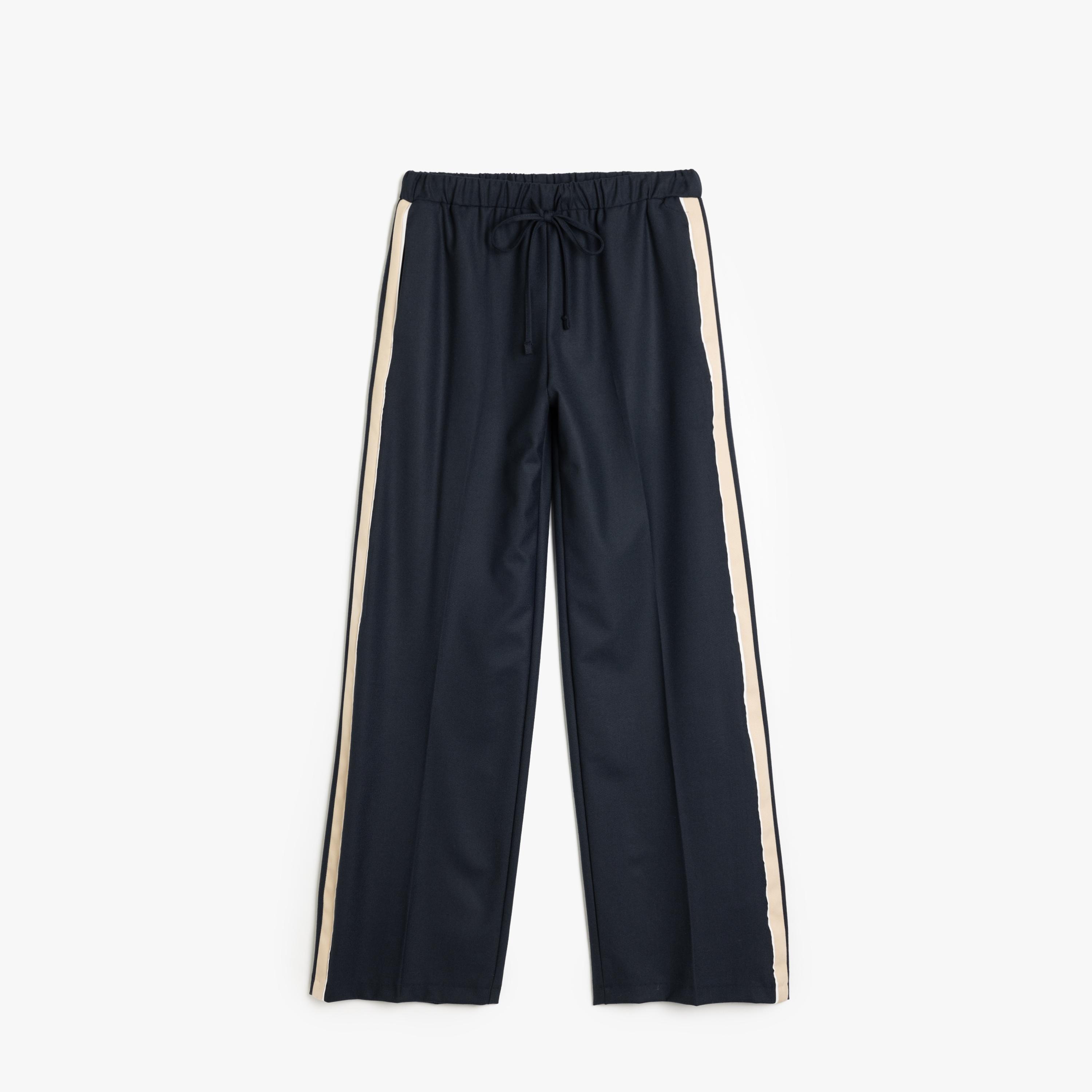 Koton Dark Blue Side Tape Drawstring Women's Trousers-women-clothing-bottoms-trousers-image-5