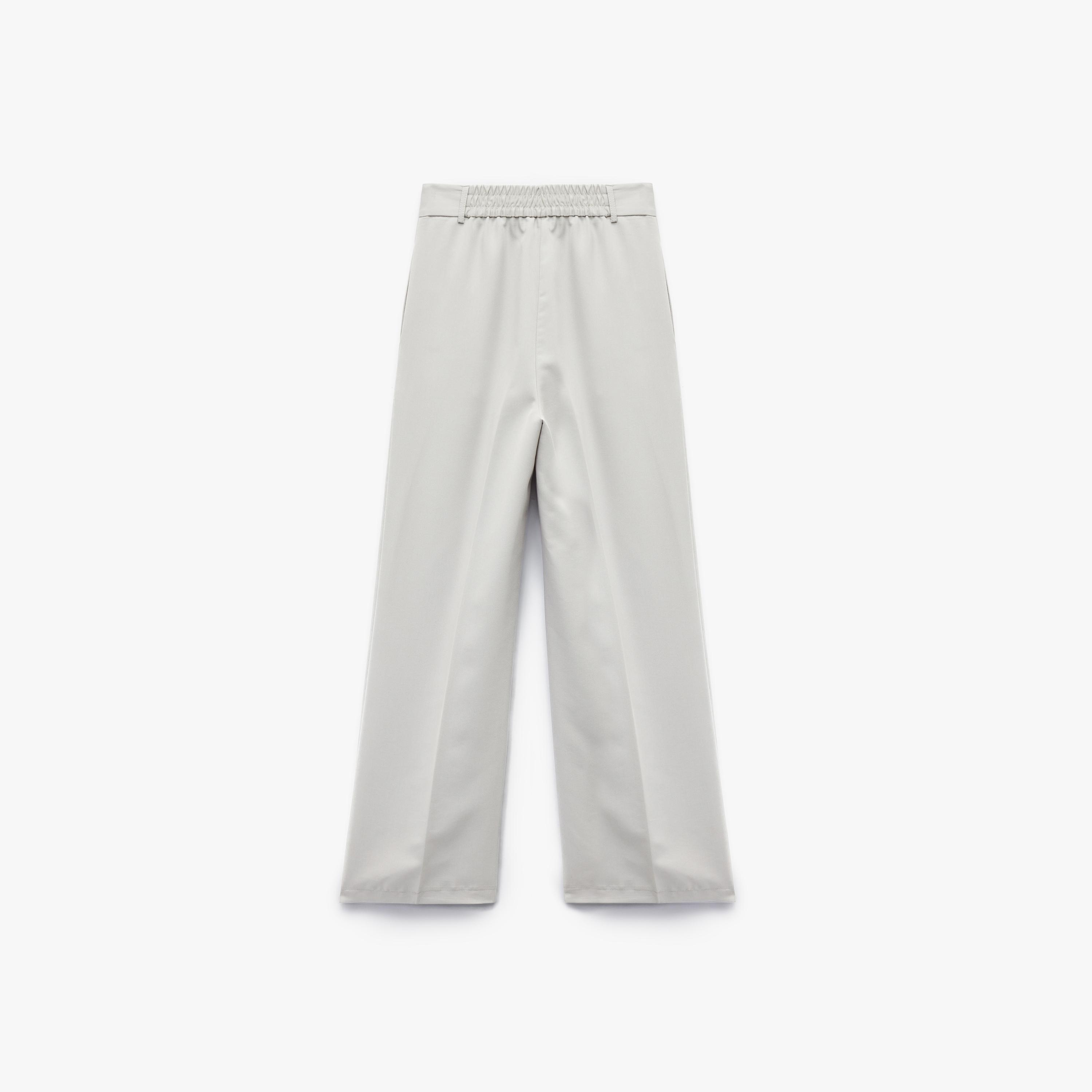 بنطال نسائي بقصة أرجل واسعة وسحاب بلون رمادي من كوتون-women-clothing-bottoms-trousers-image-5