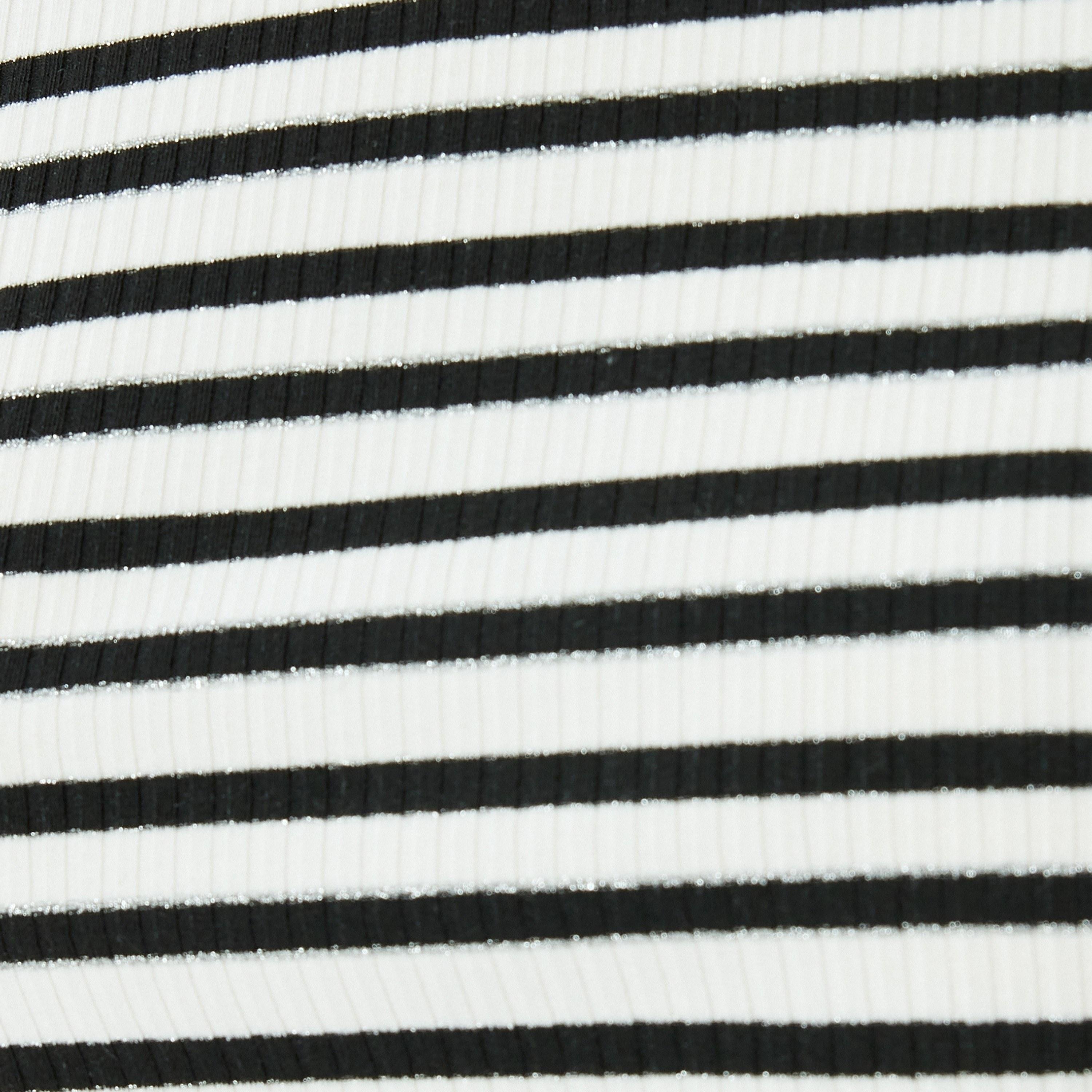 كوتون بلاك مخطط برقبة قصيرة بأكمام قصيرة للنساء-women-clothing-tshirts-image-5