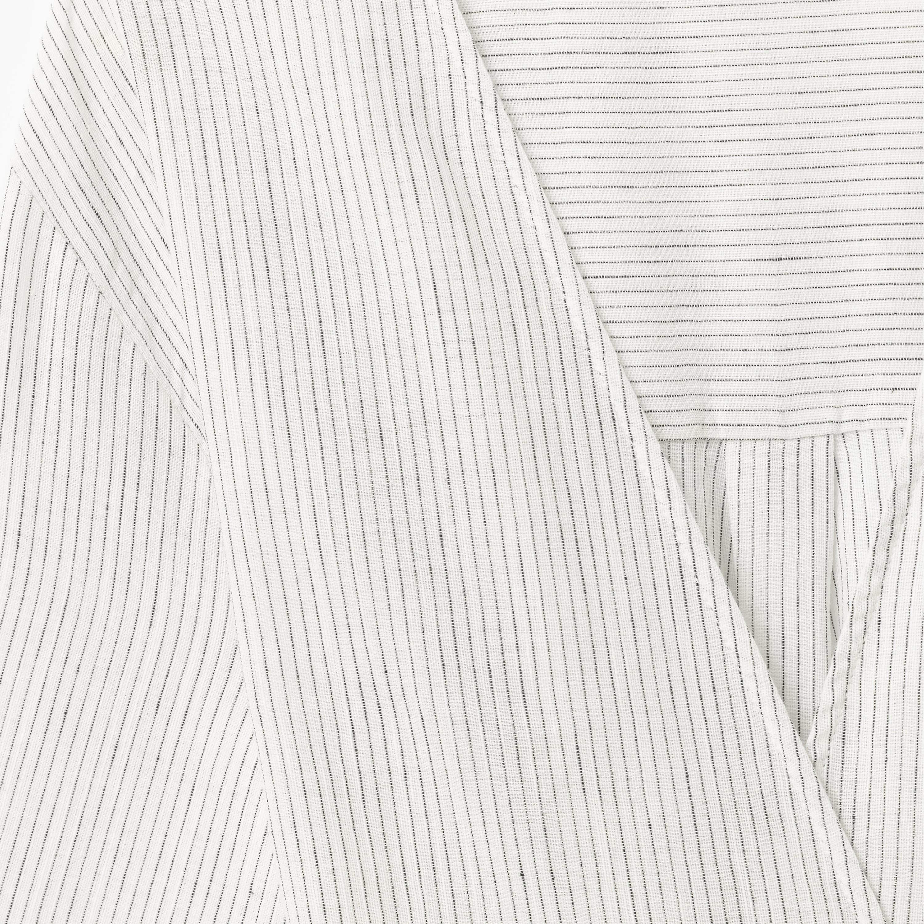 Koton White Striped V-Neck Long Sleeves Women's Kimono-women-clothing-shirtsandblouses-blouses-image-5