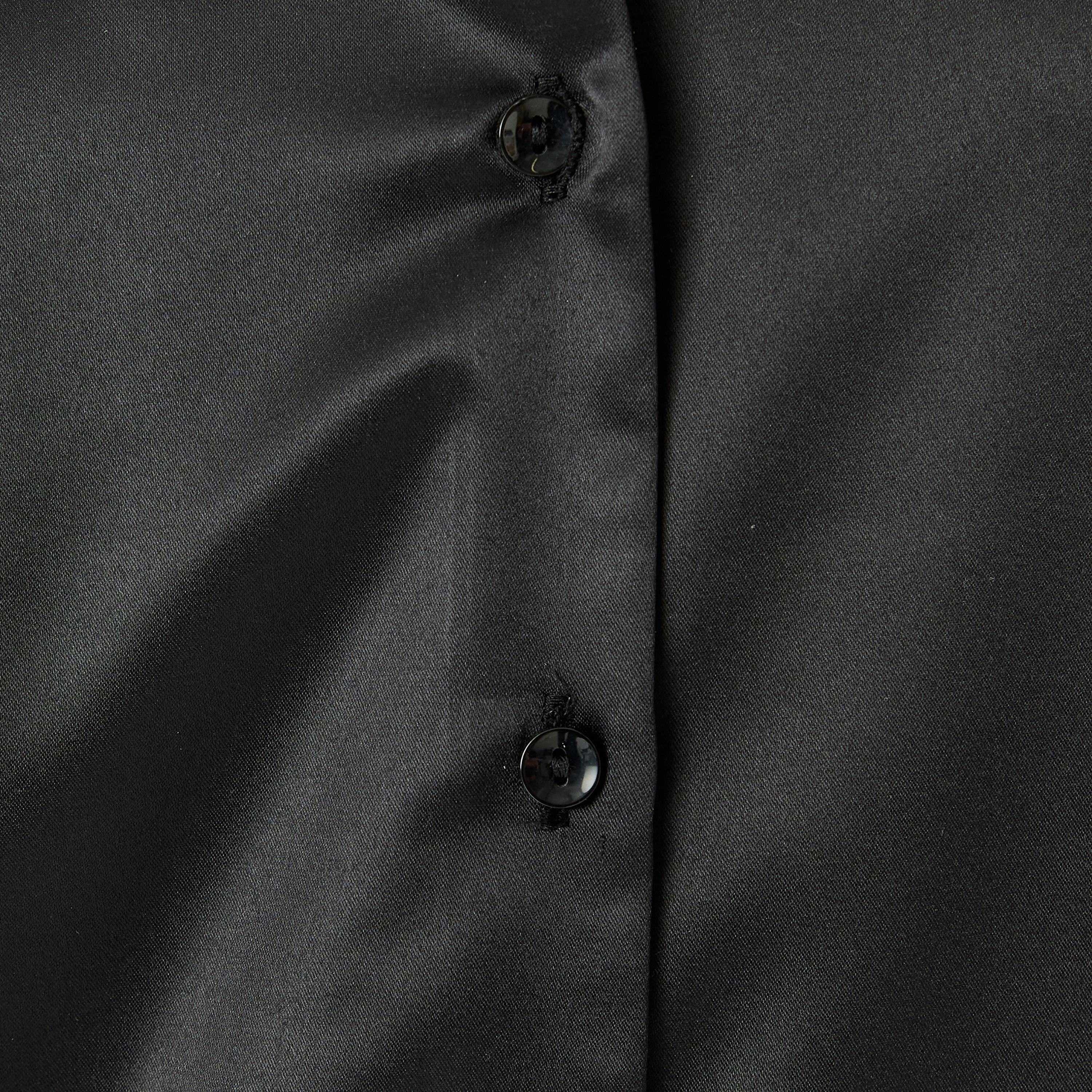 Koton Black Plain Satin Spread Collar Long Sleeves Women's Shirt-women-clothing-shirtsandblouses-shirts-image-5