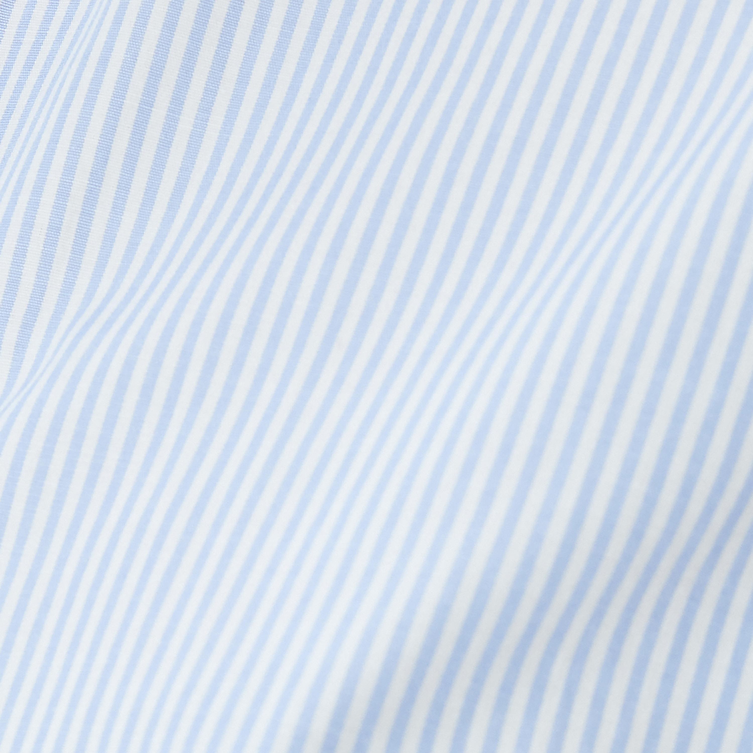 Koton Blue Stripes Poplin Spread Collar Short Sleeves Women's Shirt-women-clothing-shirtsandblouses-shirts-image-5