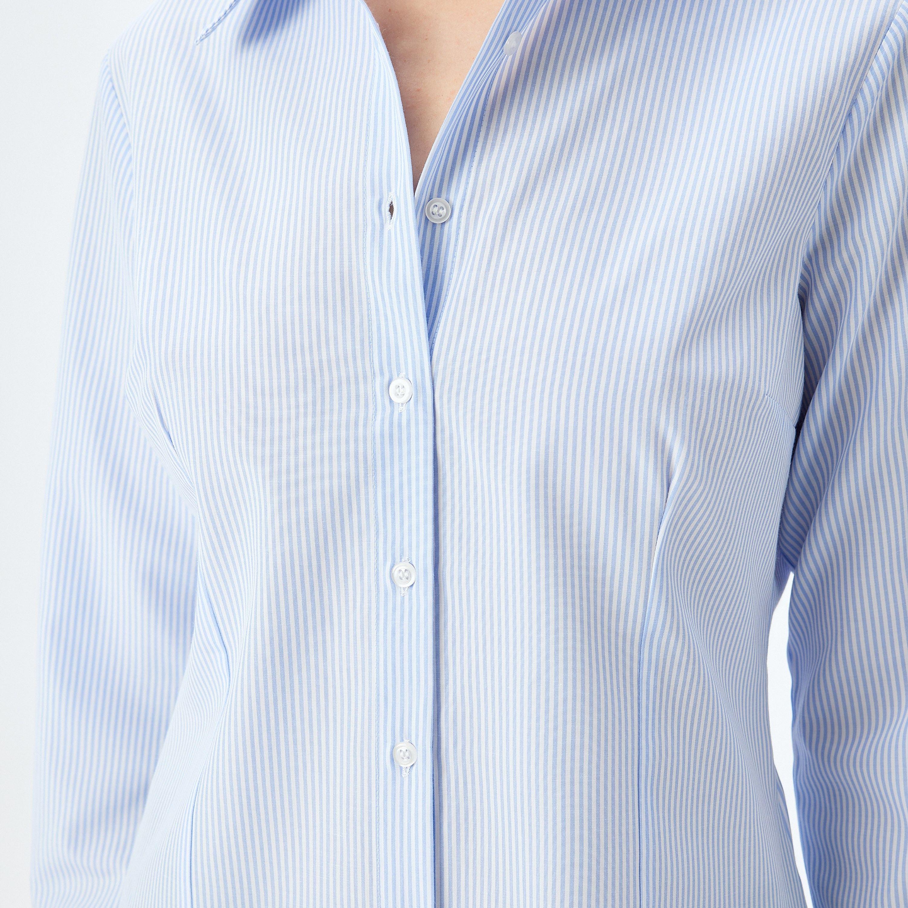 Koton Striped Spread Collar Long Sleeves Women's Shirt-women-clothing-shirtsandblouses-shirts-image-4