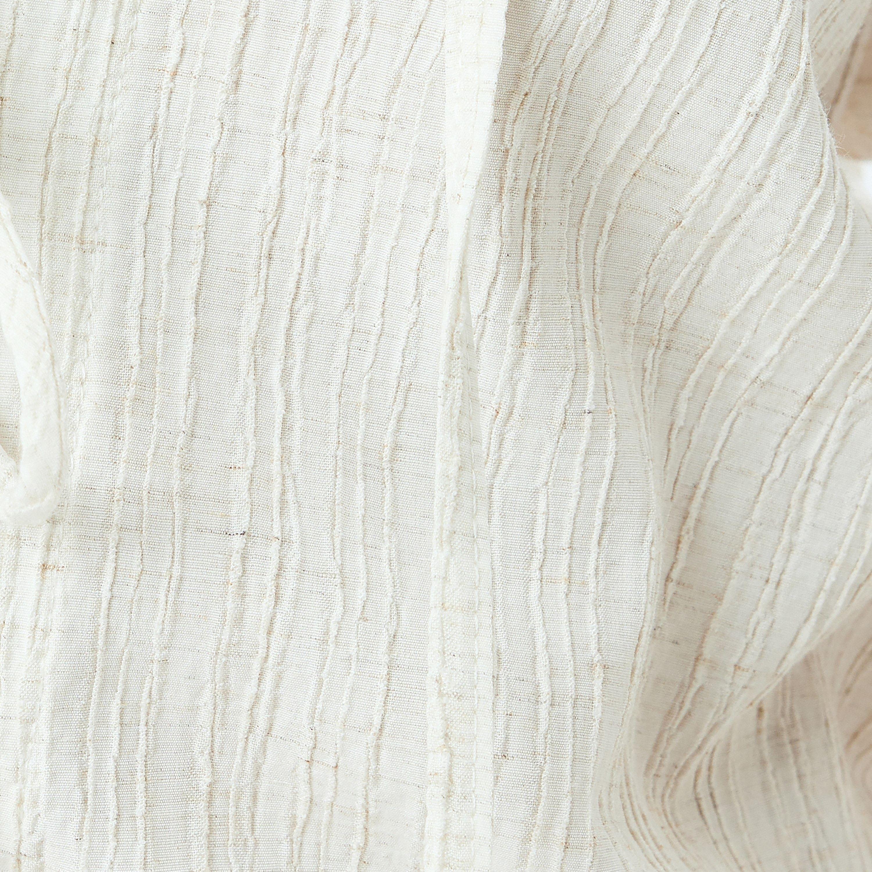 Koton White Crinkled Tie-Up Neck Elasticated Cuffs Women's Top-women-clothing-shirtsandblouses-blouses-image-5