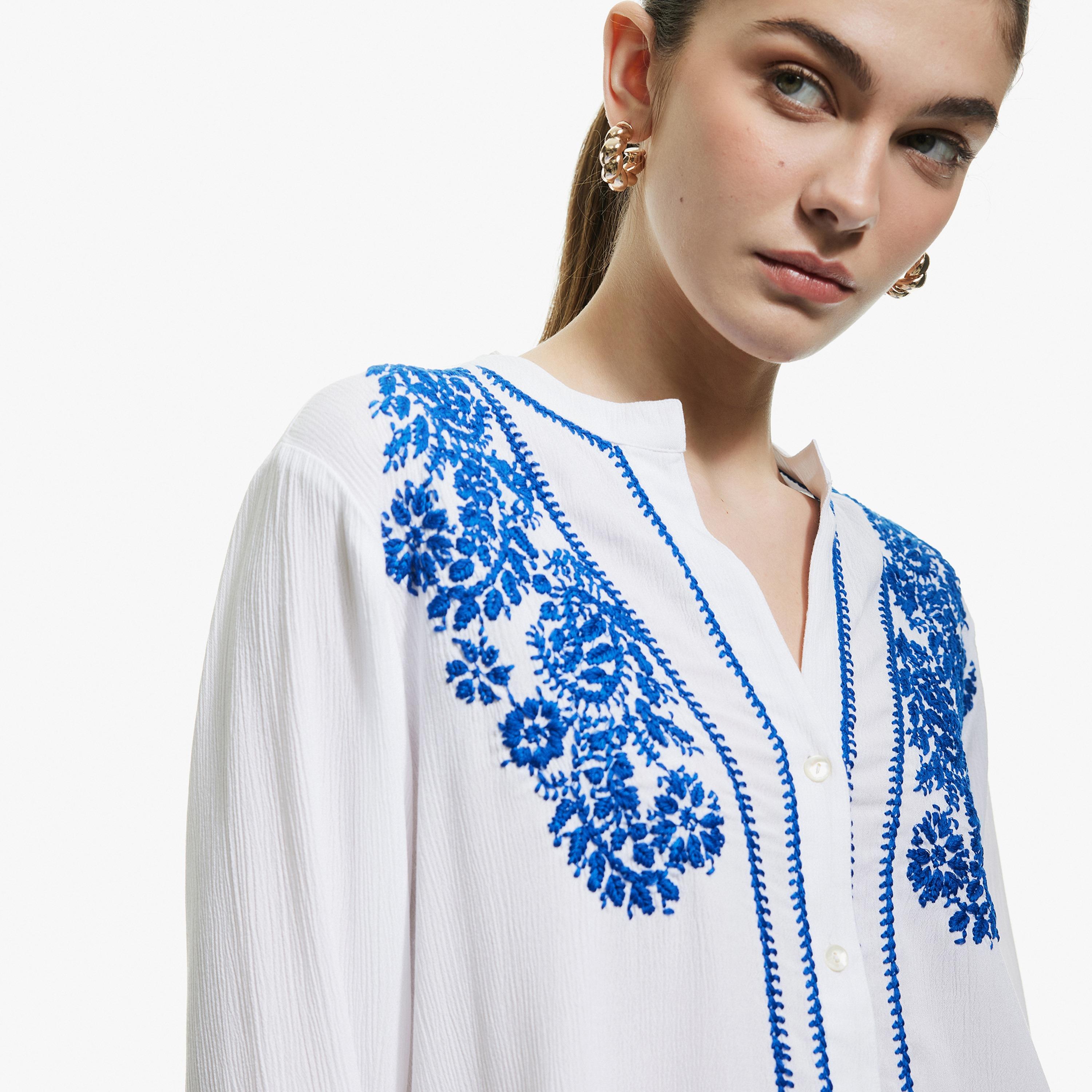 KOTON White Embroidered Women's Top-women-clothing-shirtsandblouses-blouses-image-2