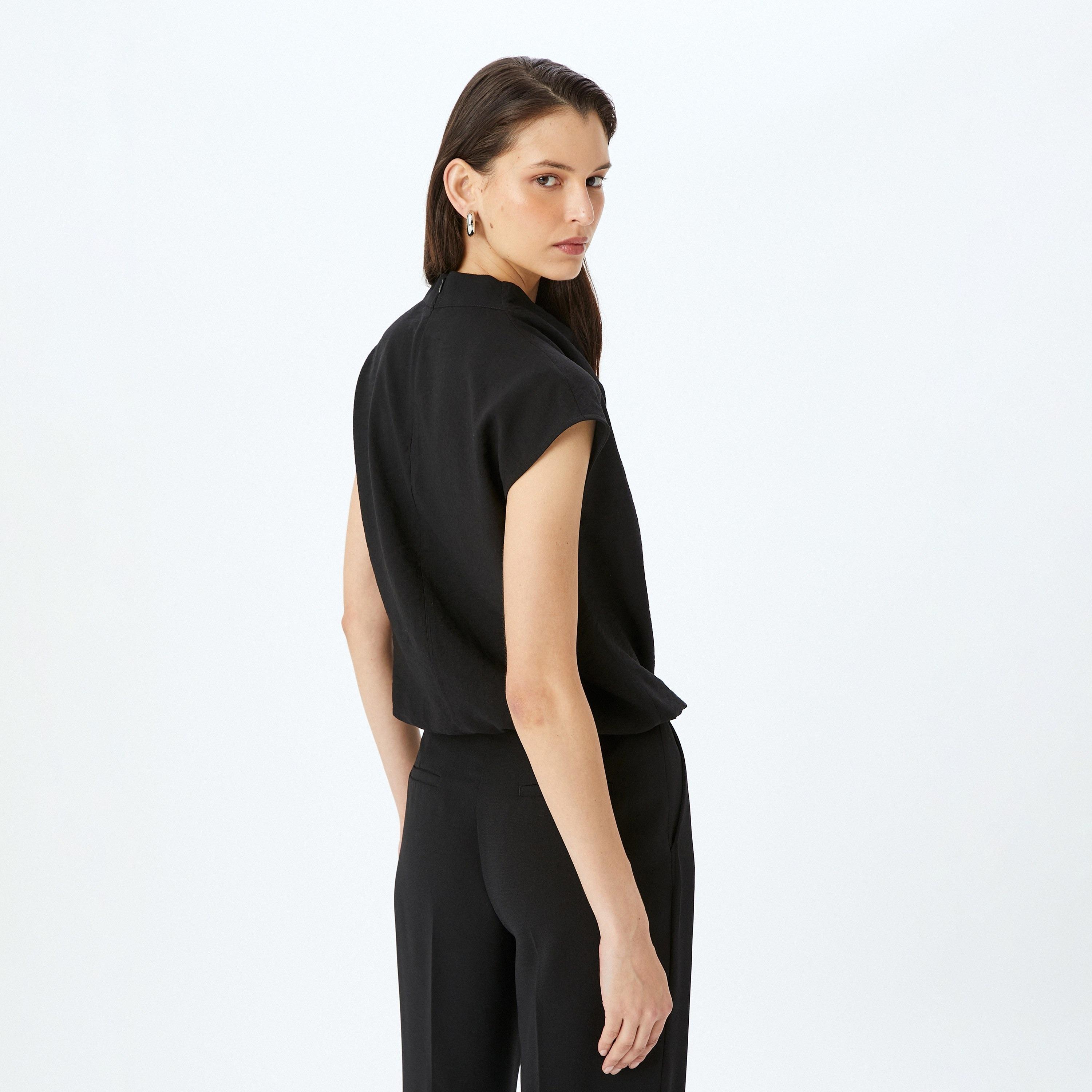 قميص نسائي من كوتون بغطاء رقبة محكم-women-clothing-shirtsandblouses-blouses-image-3