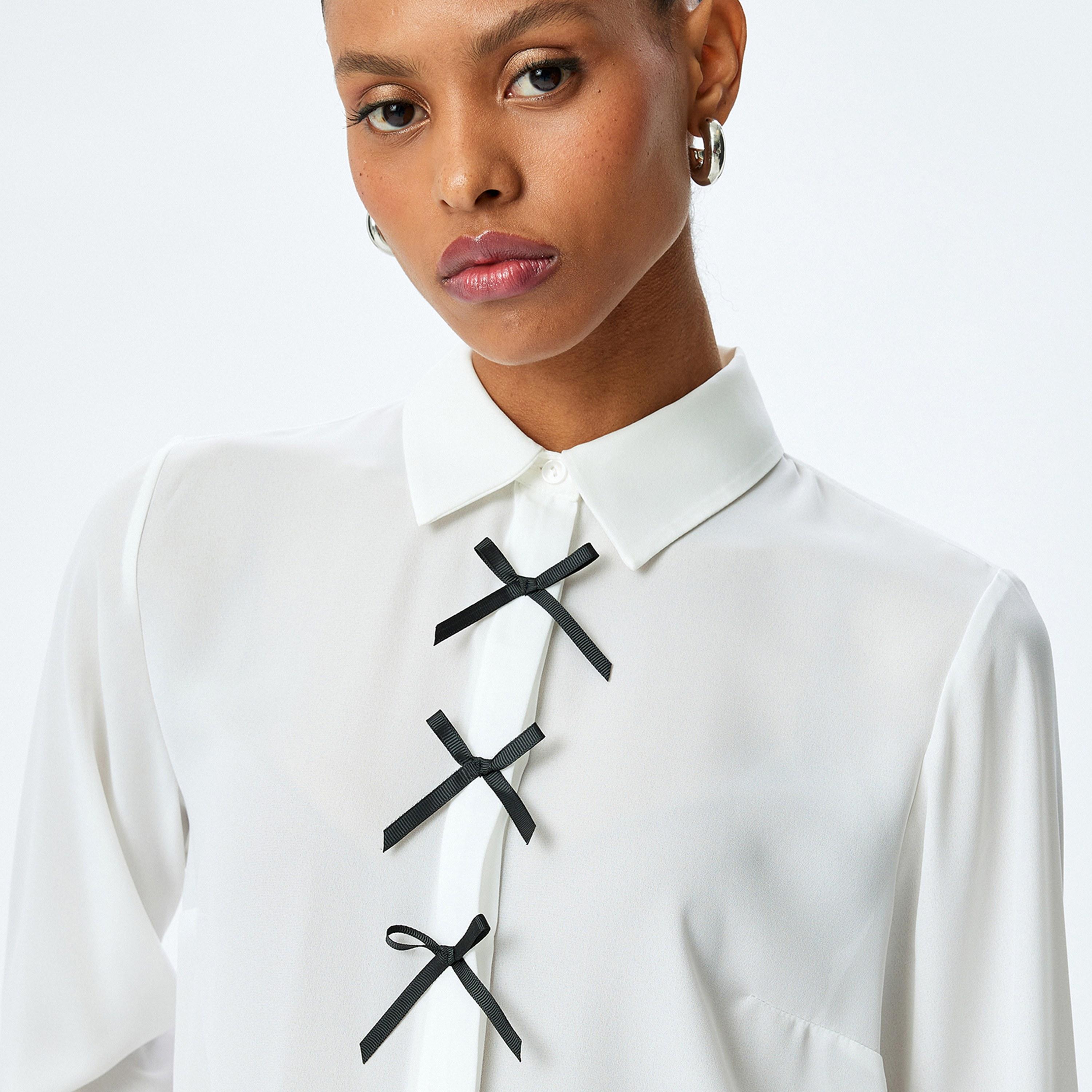 قميص نسائي بأكمام طويلة وياقة باللون الأبيض من كوتون.-women-clothing-shirtsandblouses-shirts-image-4