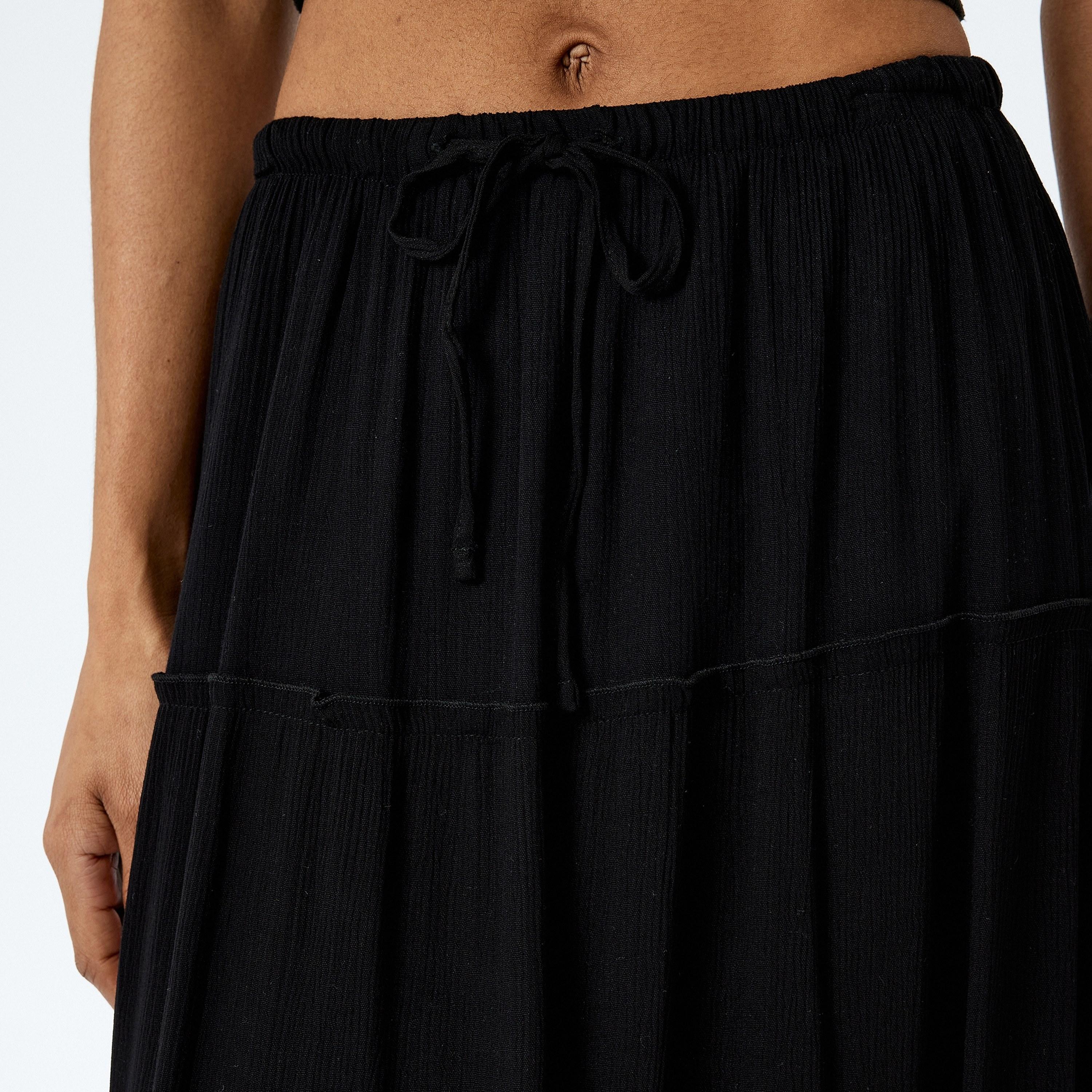 KOTON Tiered A-Line Women's Maxi Skirt-women-clothing-bottoms-skirts-image-5