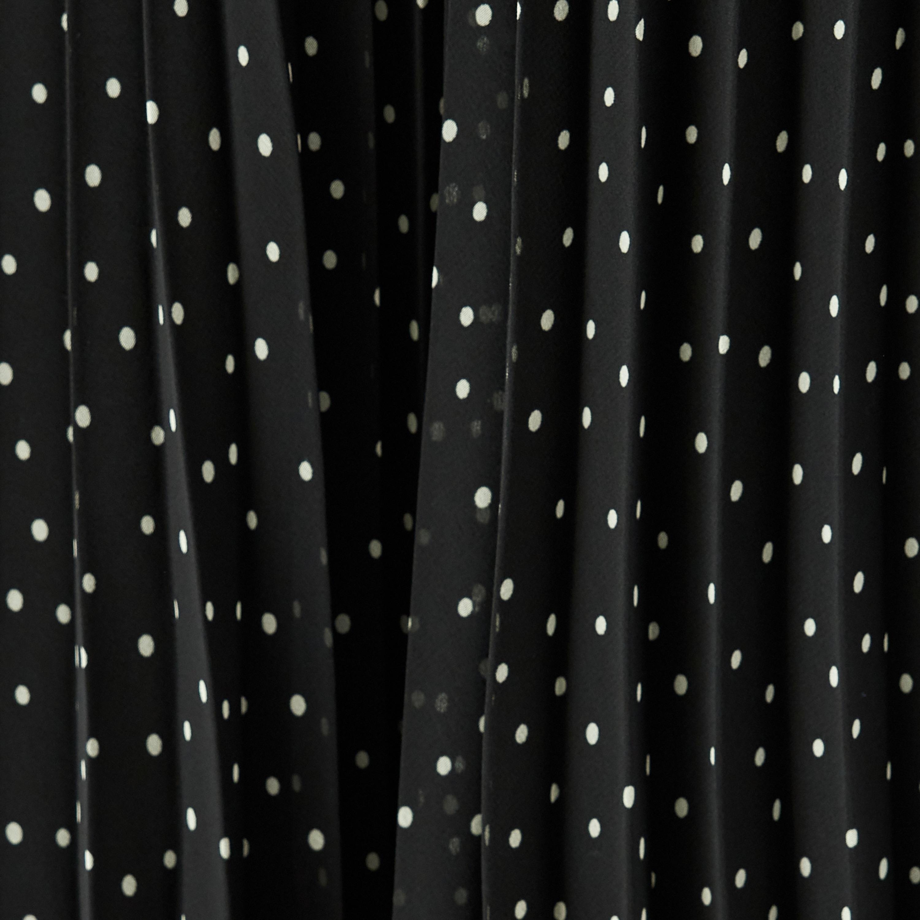 Koton Black Polka Dot Elasticated Waist Women's Midi Skirt-women-clothing-bottoms-skirts-image-5