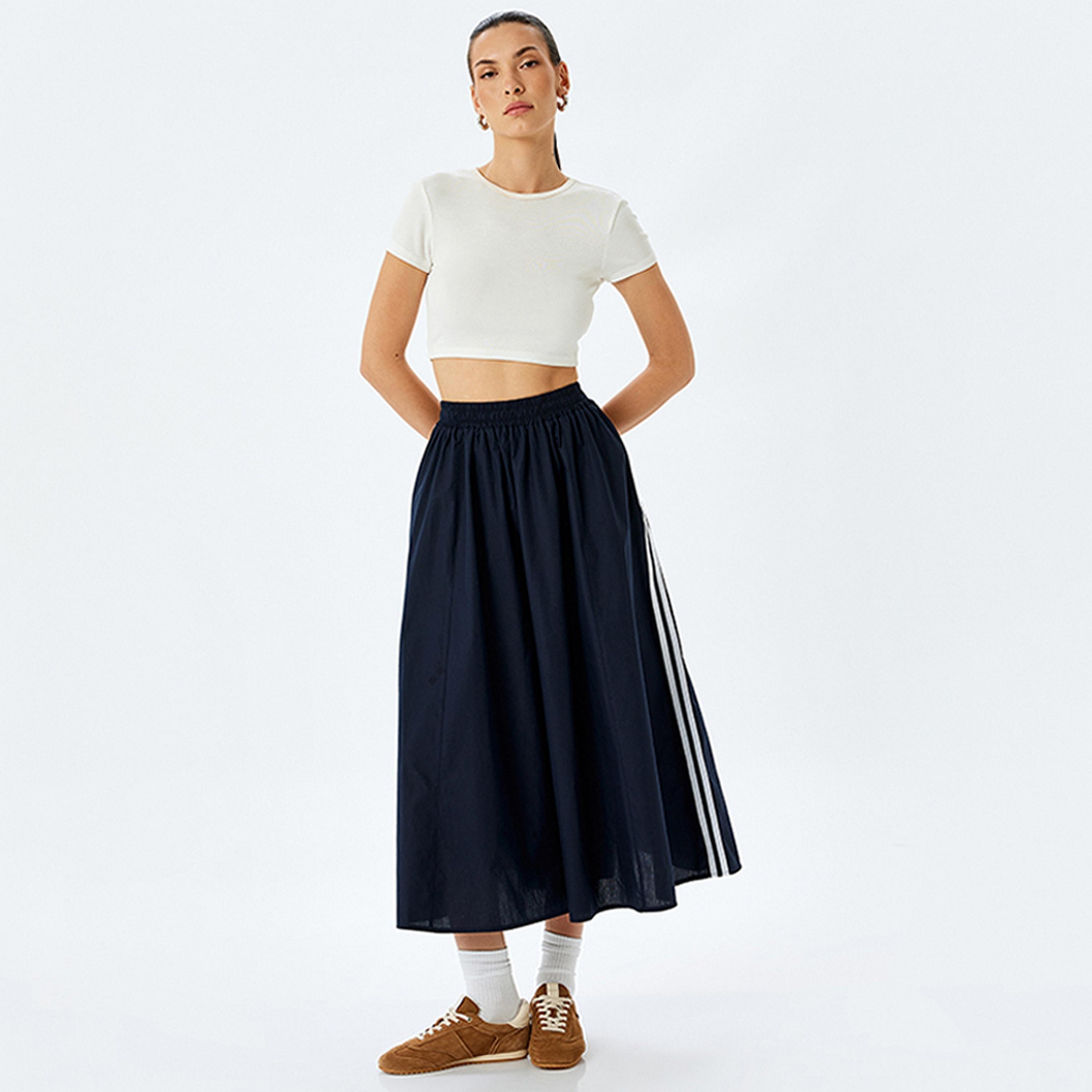 KOTON Gathered A-Line Women's Midi Skirt-women-clothing-bottoms-skirts-image-2