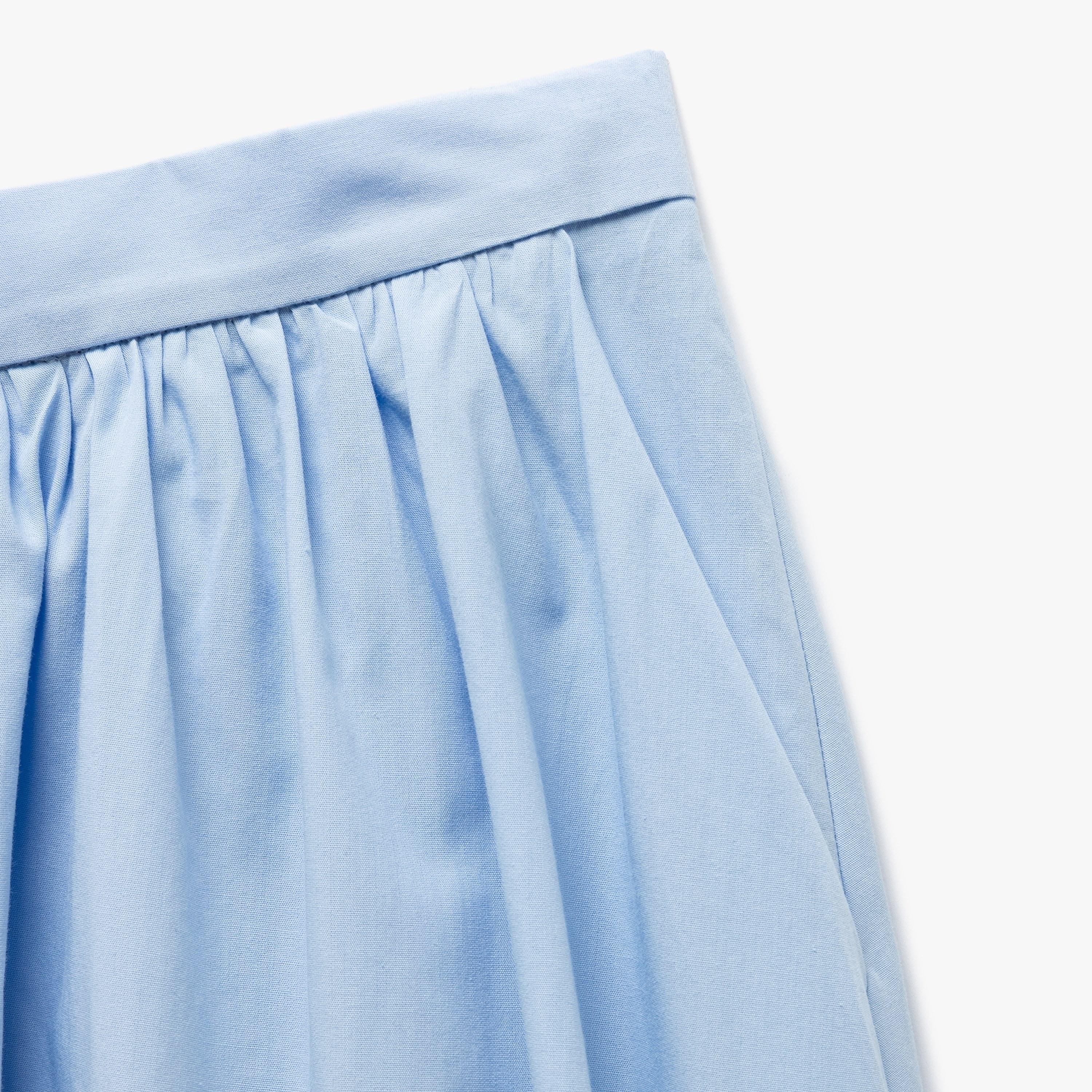 تنورة ميدي نسائية بقصة ايه-لاين بتصميم مطوي من كوتون.-women-clothing-bottoms-skirts-image-5