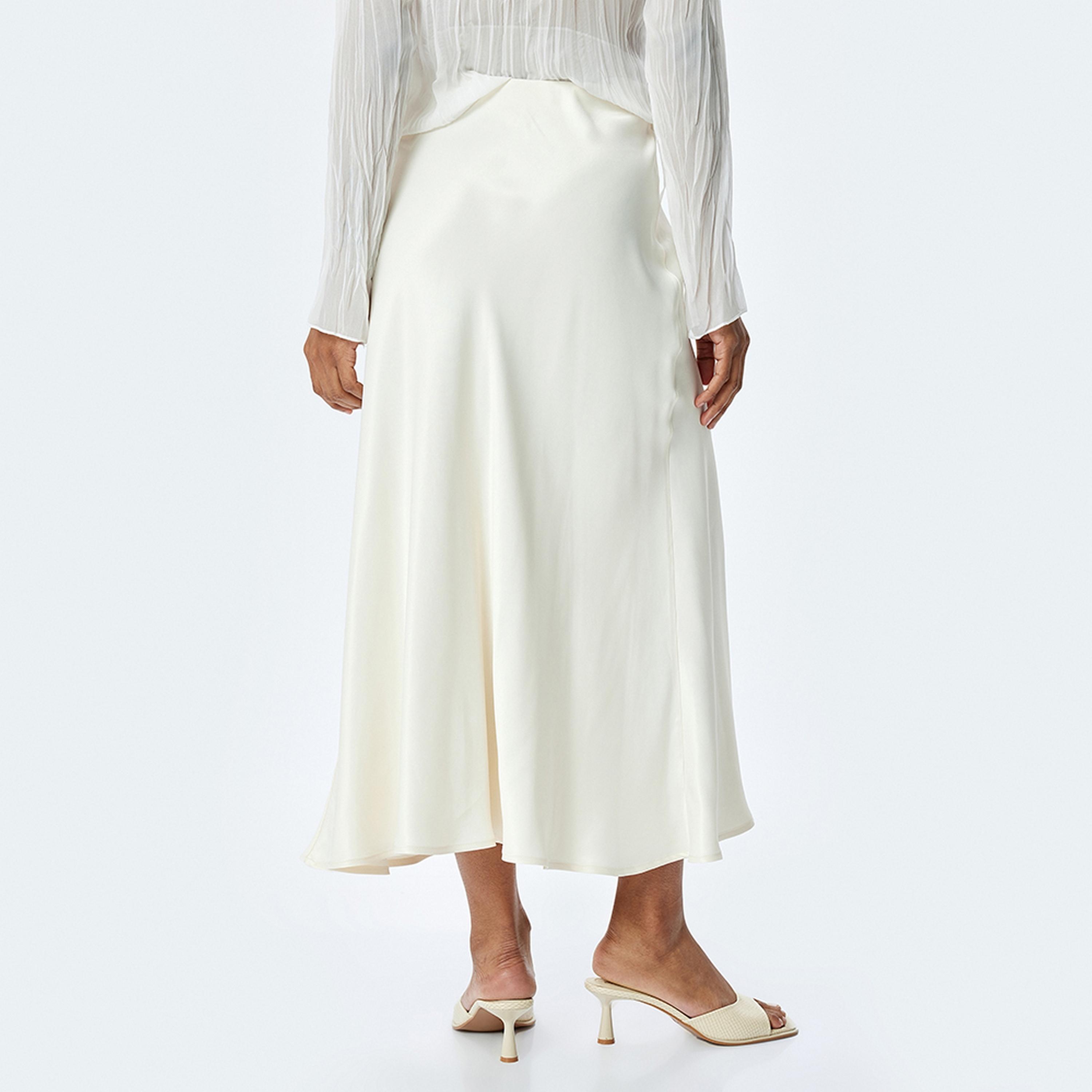 KOTON A-Line Women's Zipped Midi  Skirt-women-clothing-bottoms-skirts-image-3