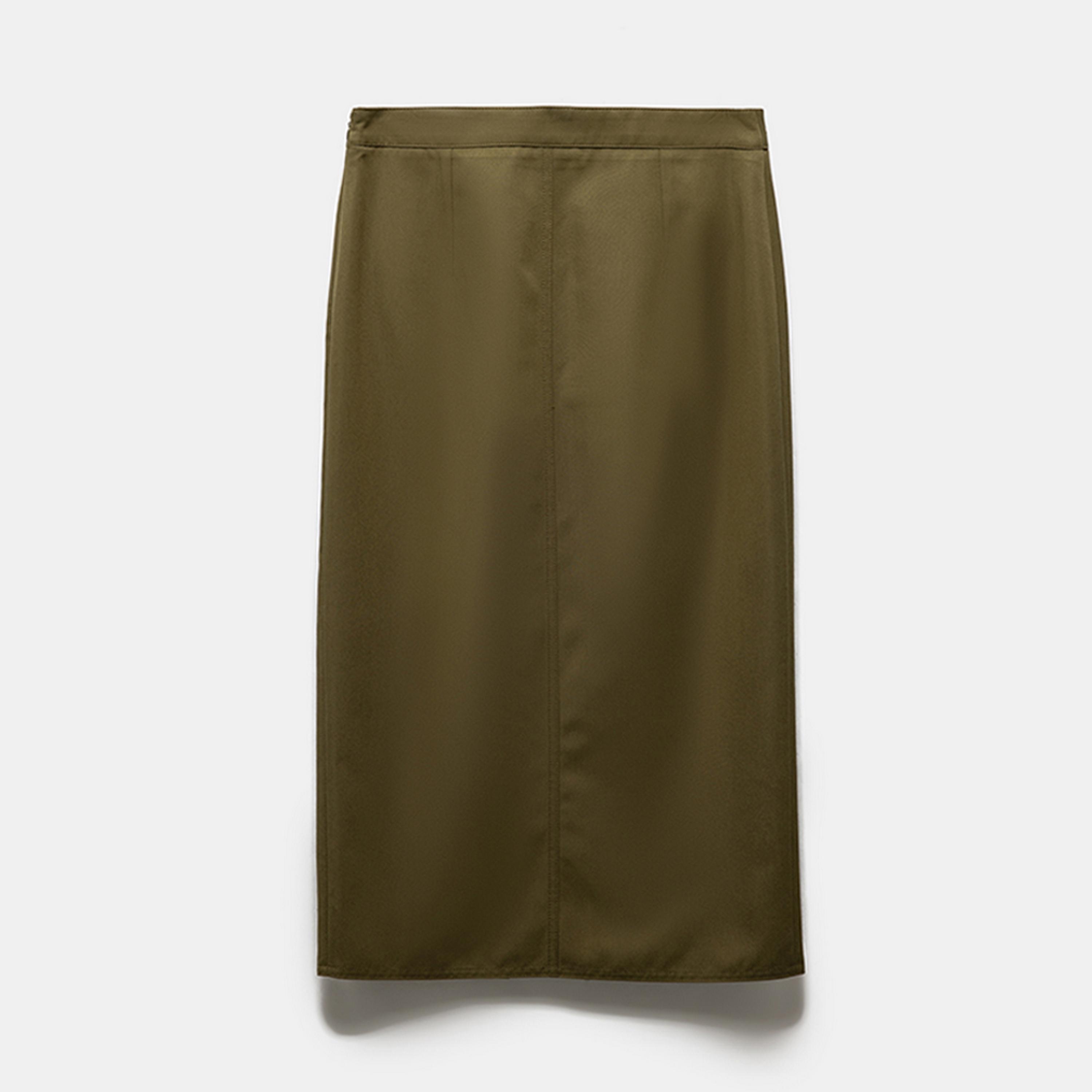 KOTON Utility Slit Women's Midi Skirt-women-clothing-bottoms-skirts-image-1