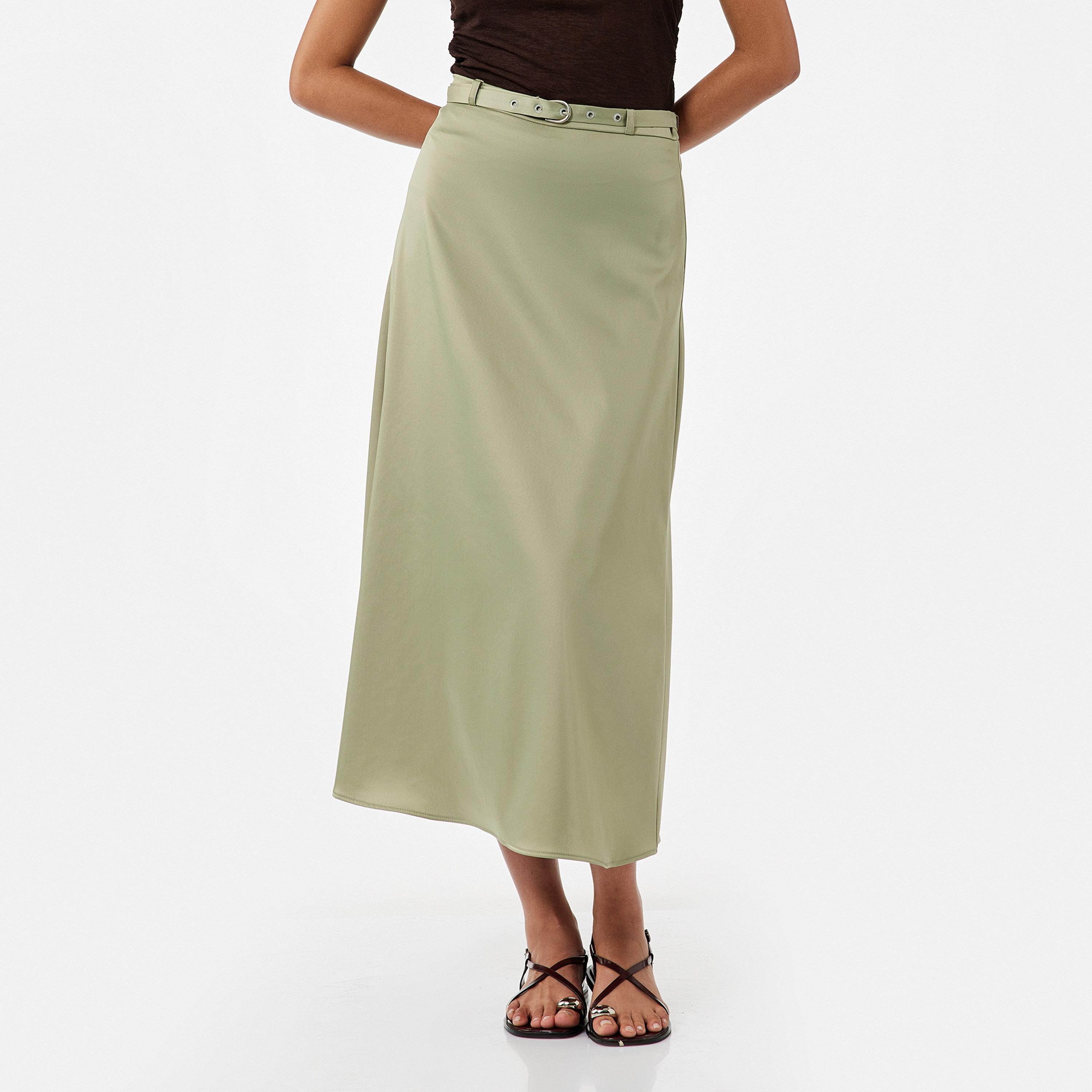 KOTON Green Flared Women's Skirt-women-clothing-bottoms-skirts-image-1